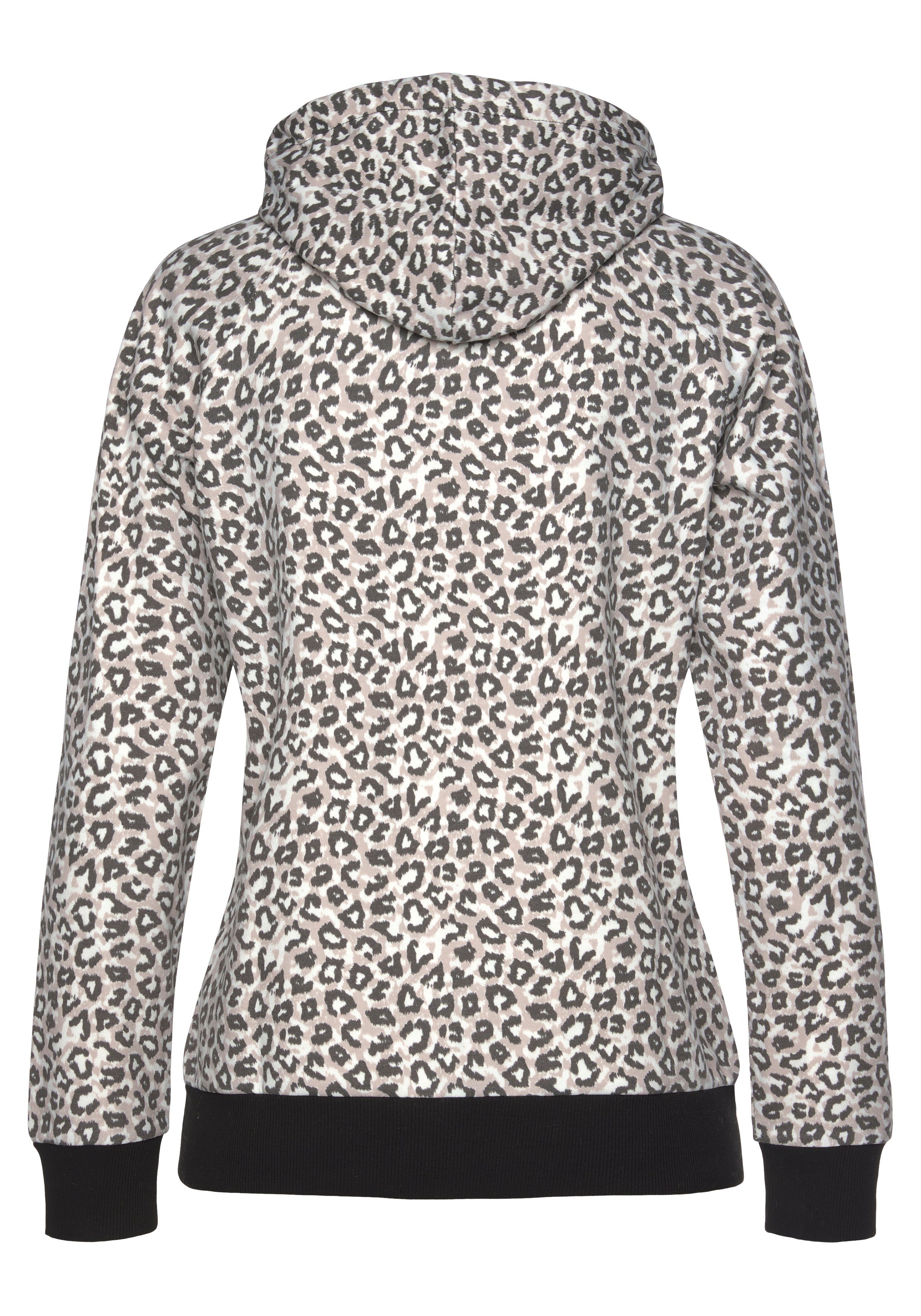 Lascana Capuchonsweatvest / sweatvest met details in rozegoud Sweatshirtjack met details in roségoud, loungewear