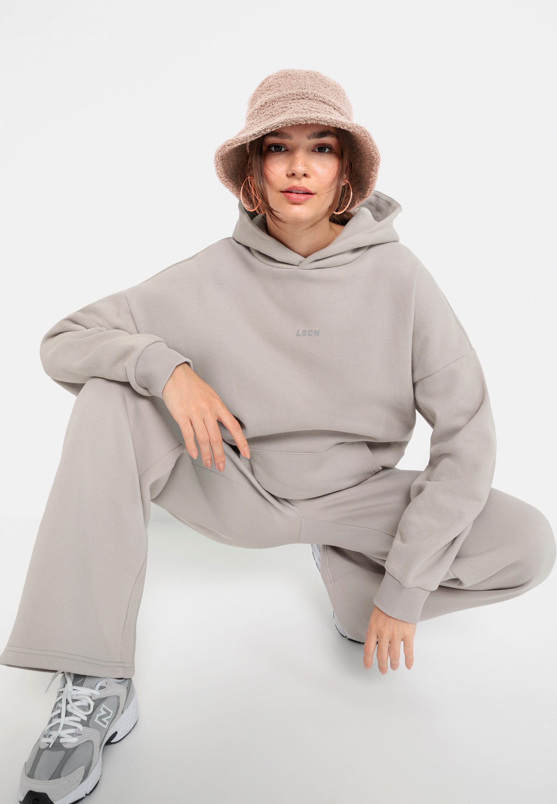 LSCN by LASCANA Vissershoed Outdoorhoed bucket hat van teddy