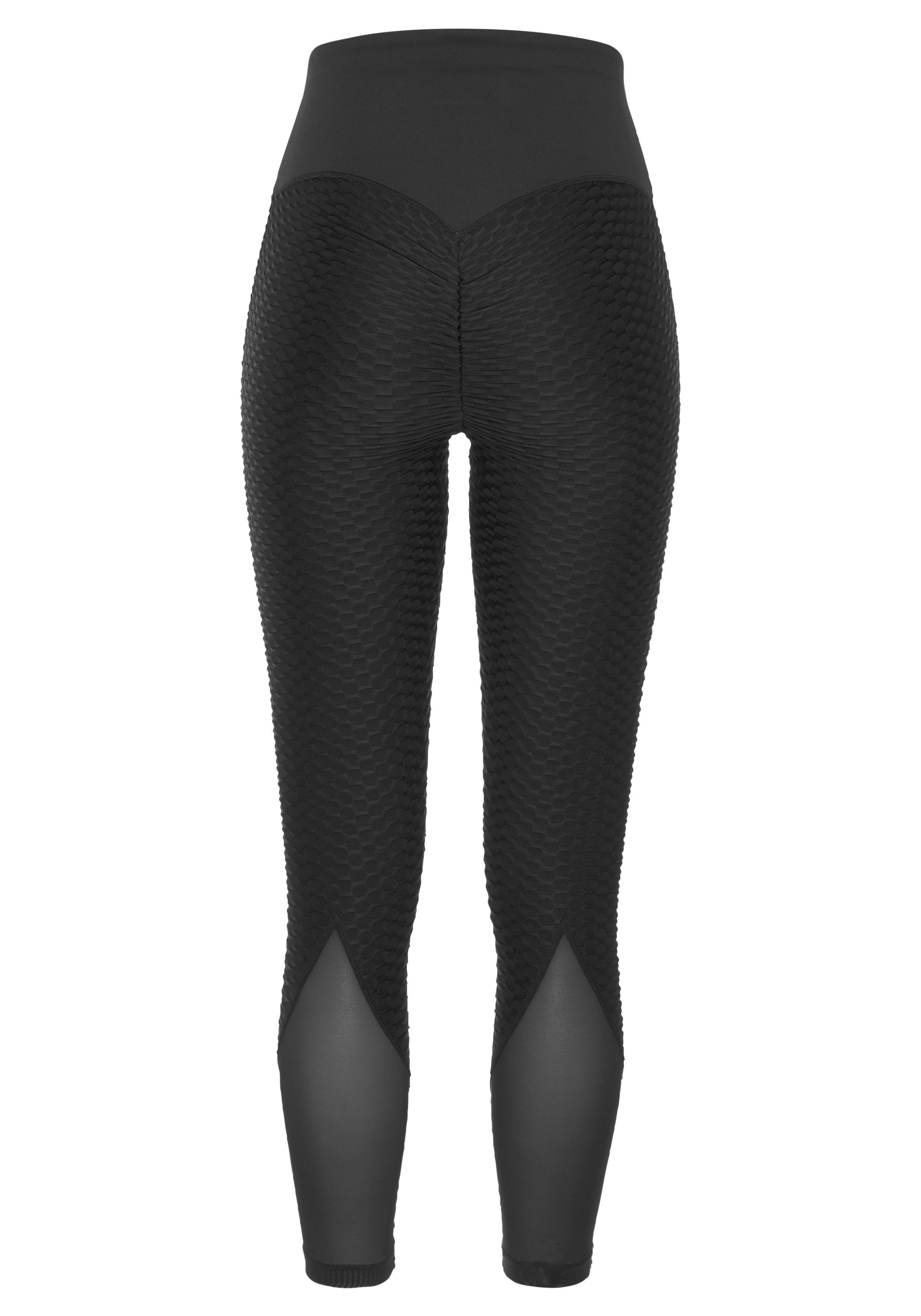 vivance active Functionele legging met honingraatdesign en meshinzet