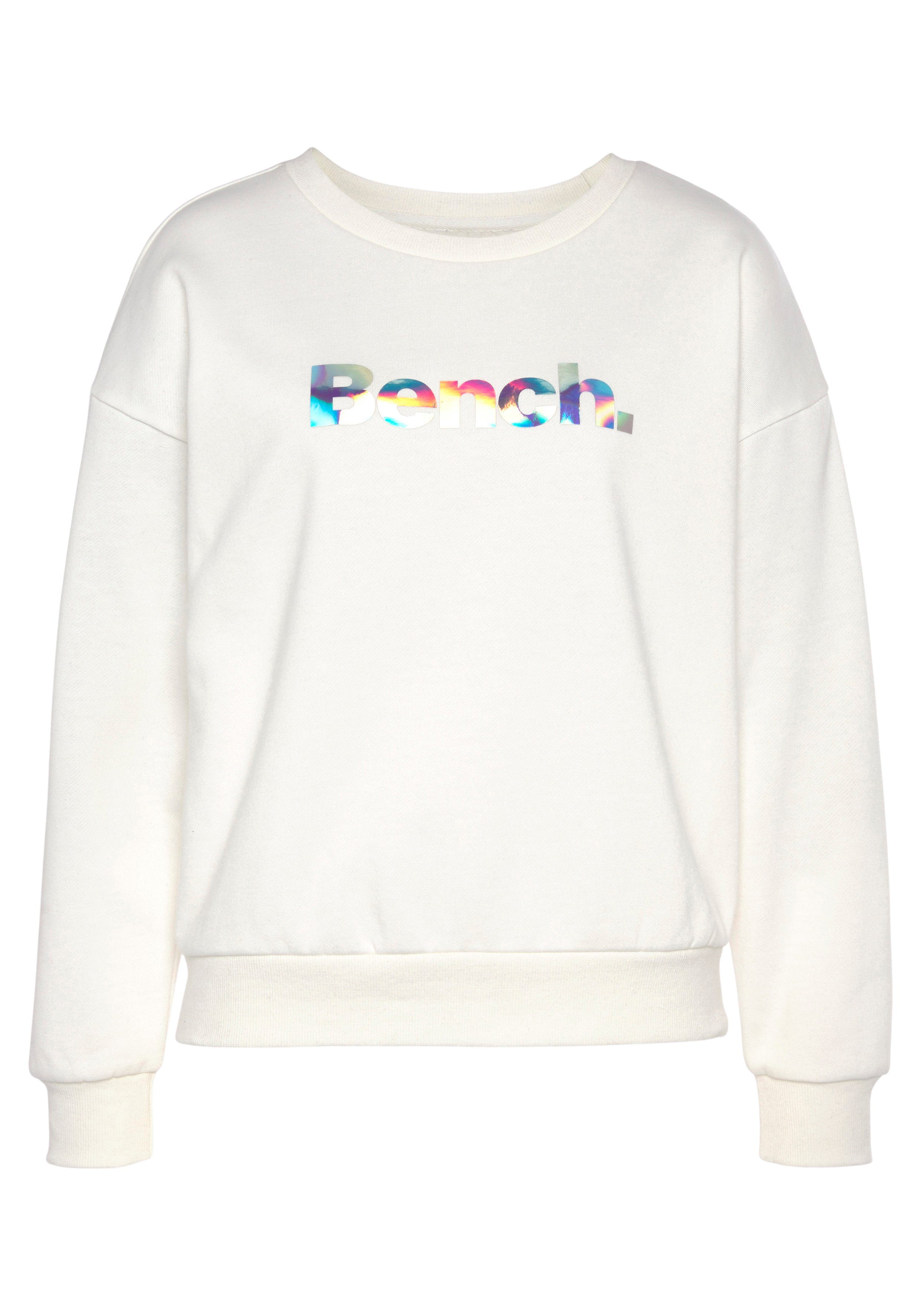 Bench. Loungewear Sweatshirt Loungeshirt met glanzende logoprint, loungewear