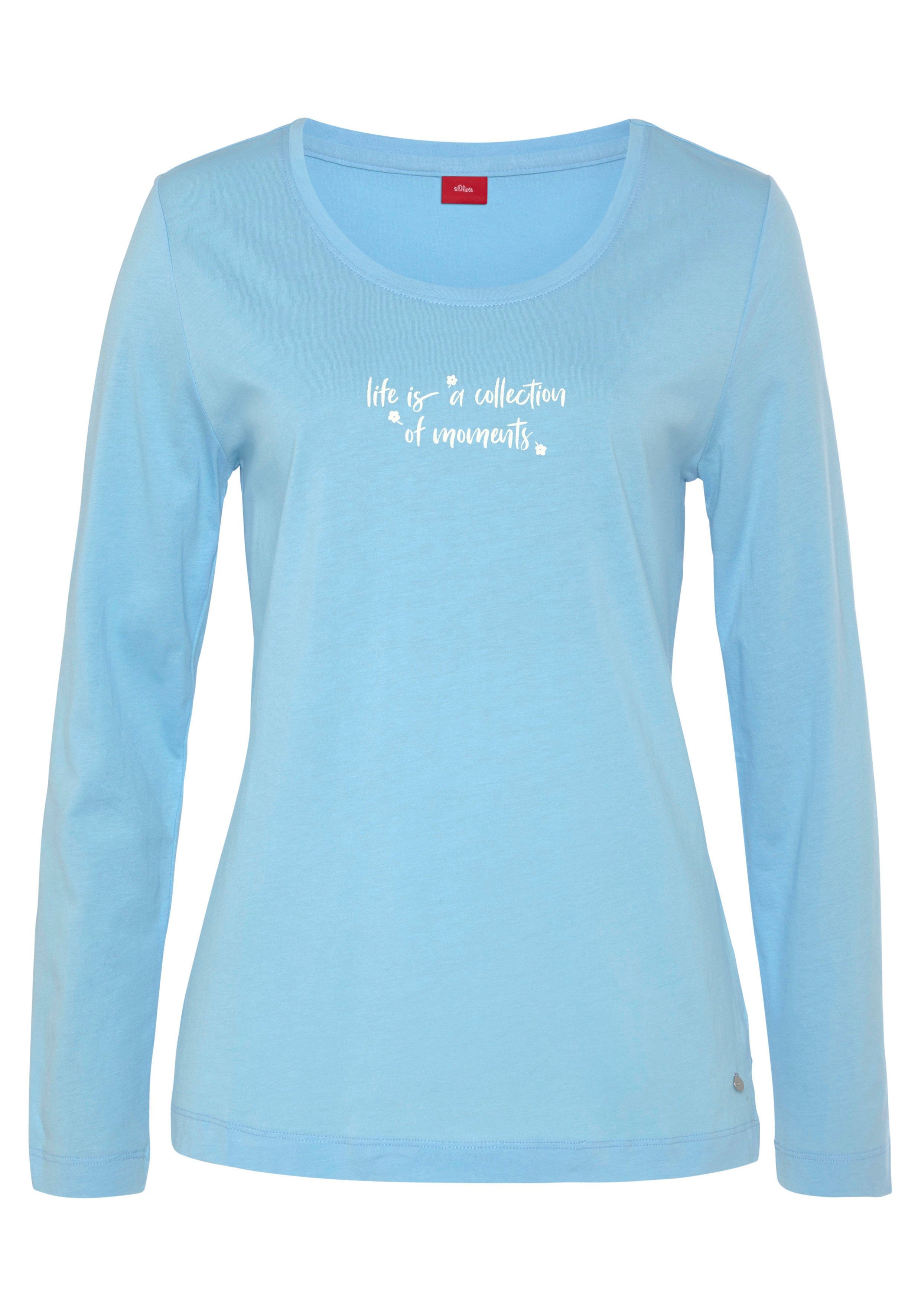 s.Oliver RED LABEL Beachwear Pyjama top met schattige frontprint