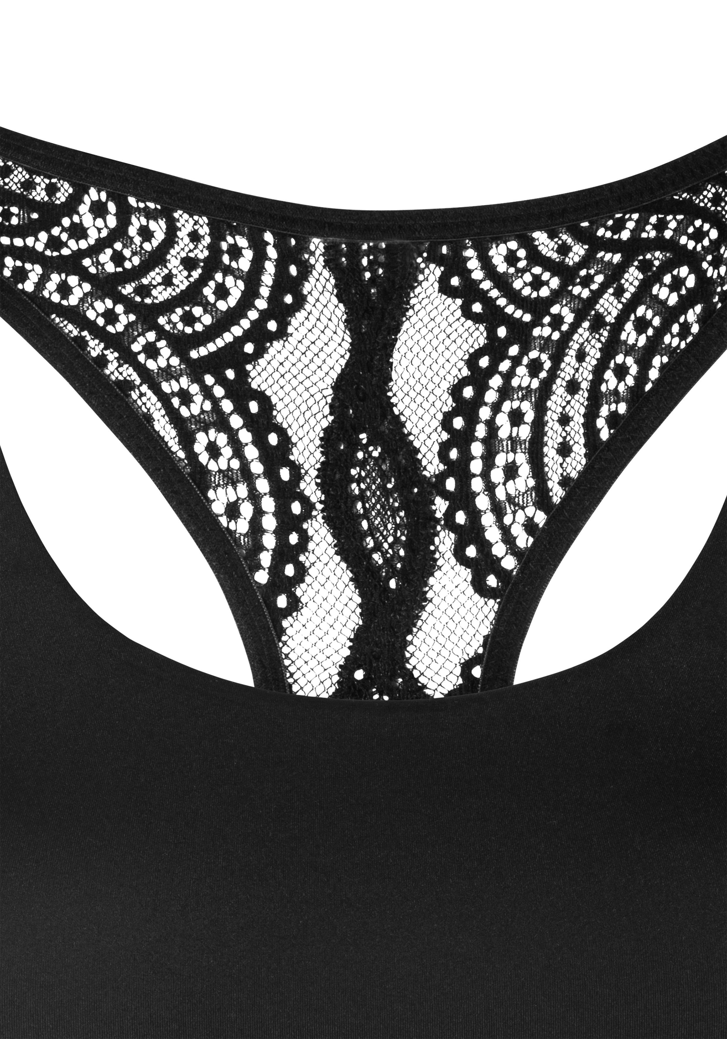 Lascana Bustier met racerback en fijne kant