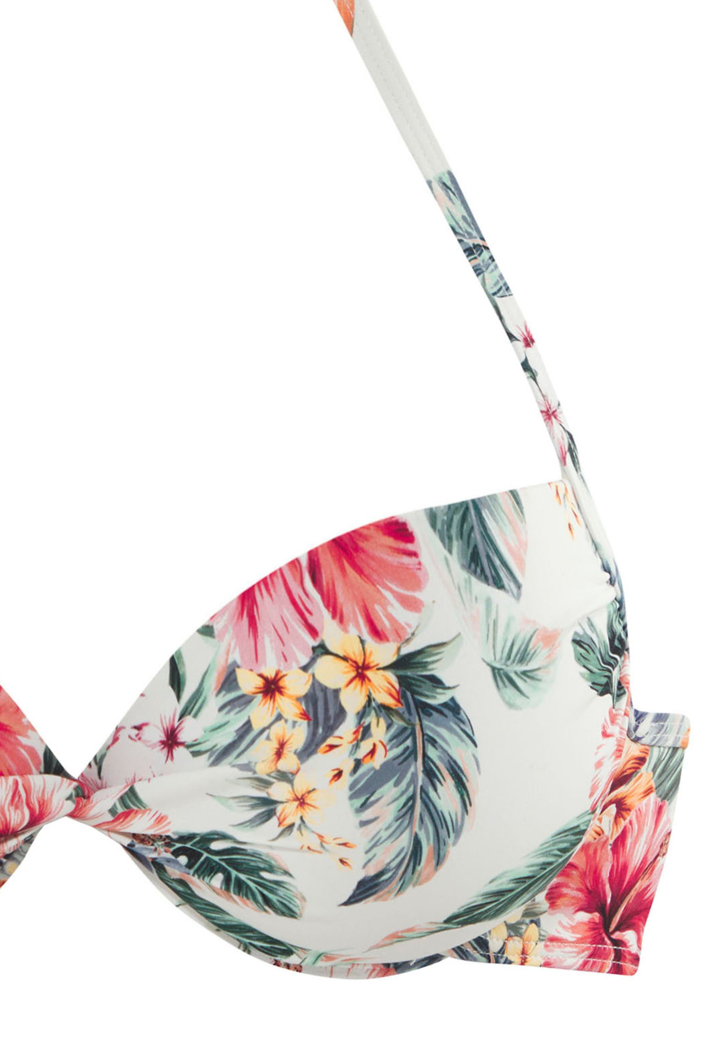Lascana Push-upbikinitop Salsa met mooie bloemenprint