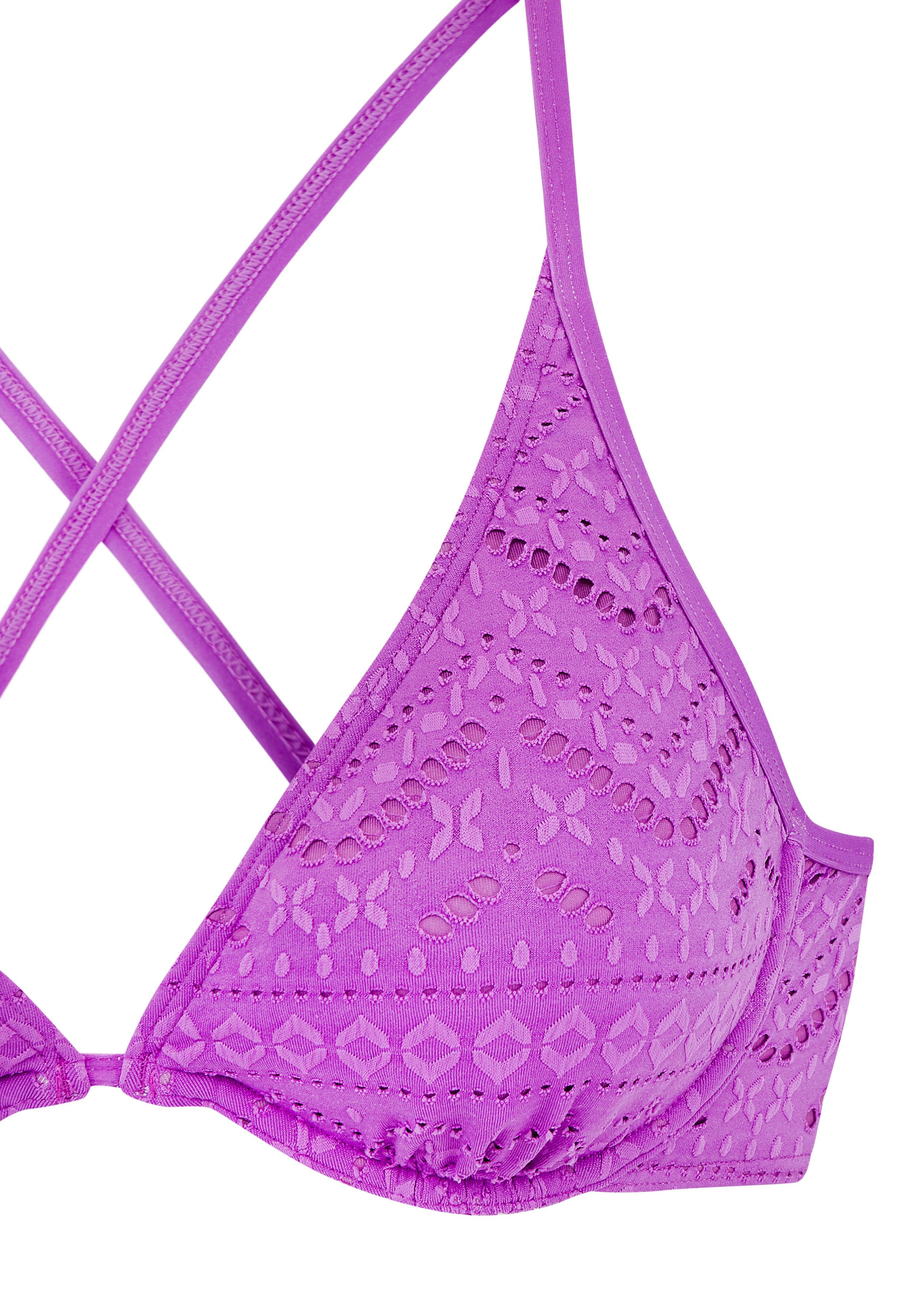 Lascana Beugelbikinitop Omara met broderie anglaise