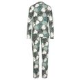 vivance dreams pyjama met gatenplant-print groen