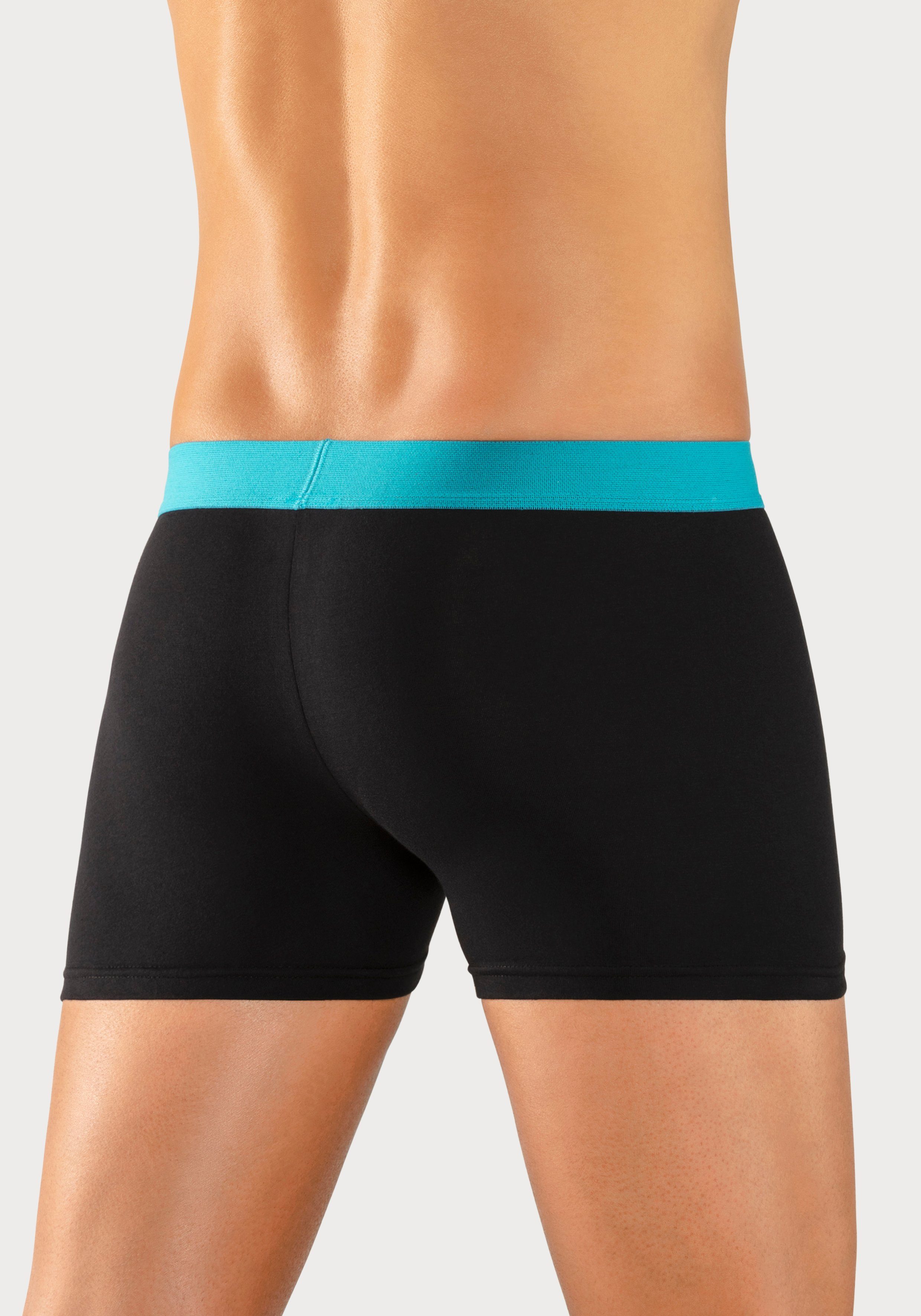 s.Oliver RED LABEL Beachwear Boxershort voor heren met contrastkleurige weefband (set, 4 stuks)
