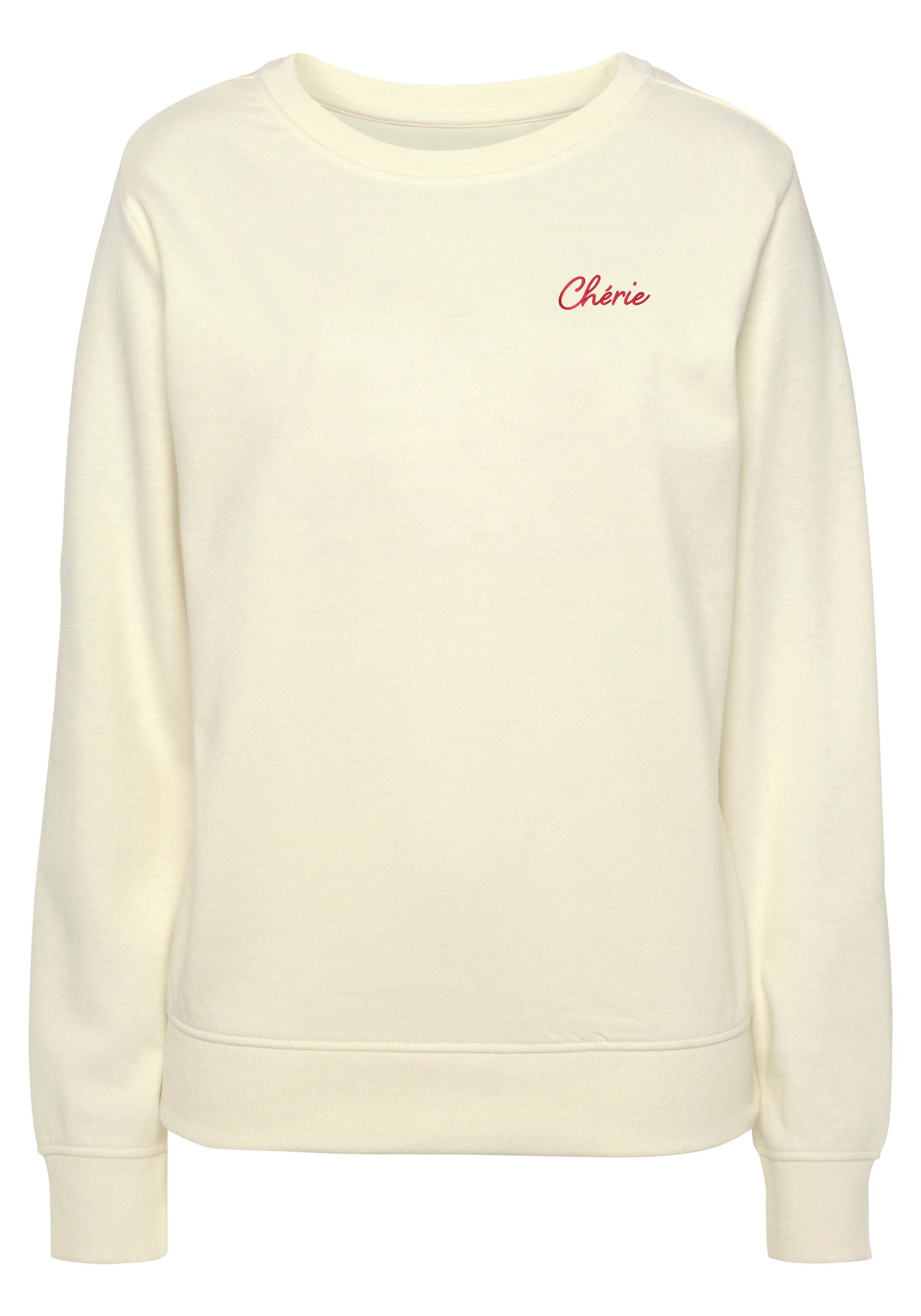 Vivance Sweatshirt Sweatshirt met frontprint, loungeanzug (1-delig)