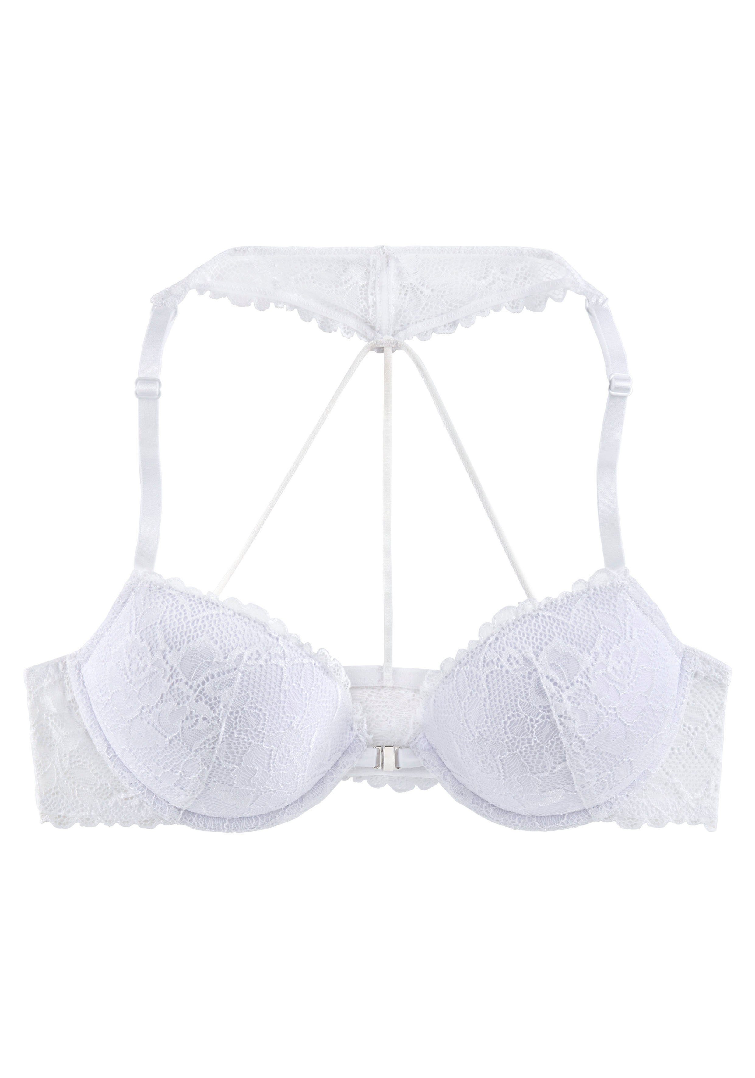 Lascana Push-up-bh met decoratieve kanten achterkant in banddesign, sexy ondergoed