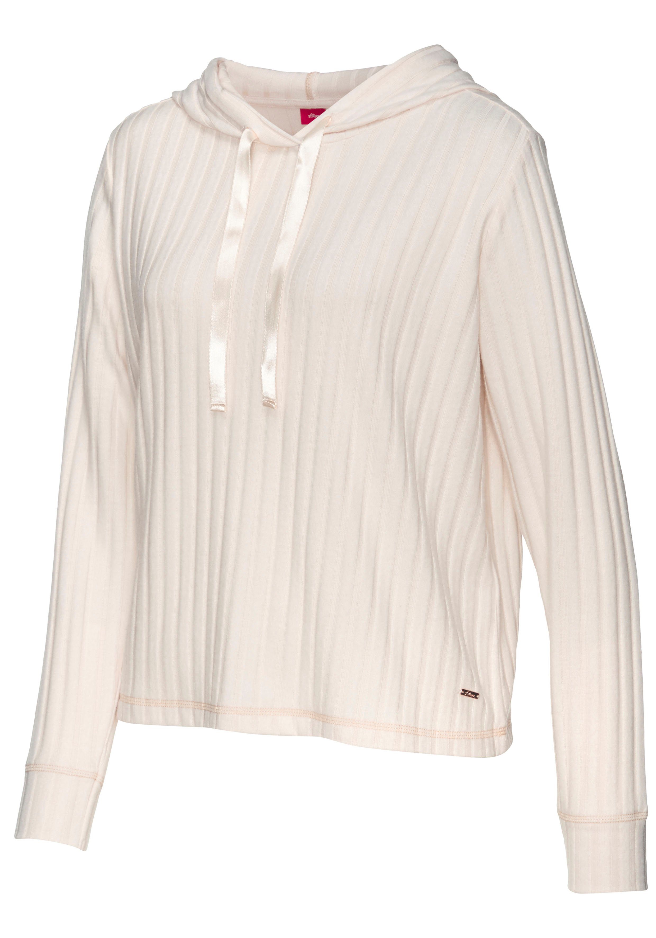 s.Oliver RED LABEL Beachwear Shirt met lange mouwen Capuchon met satijnband