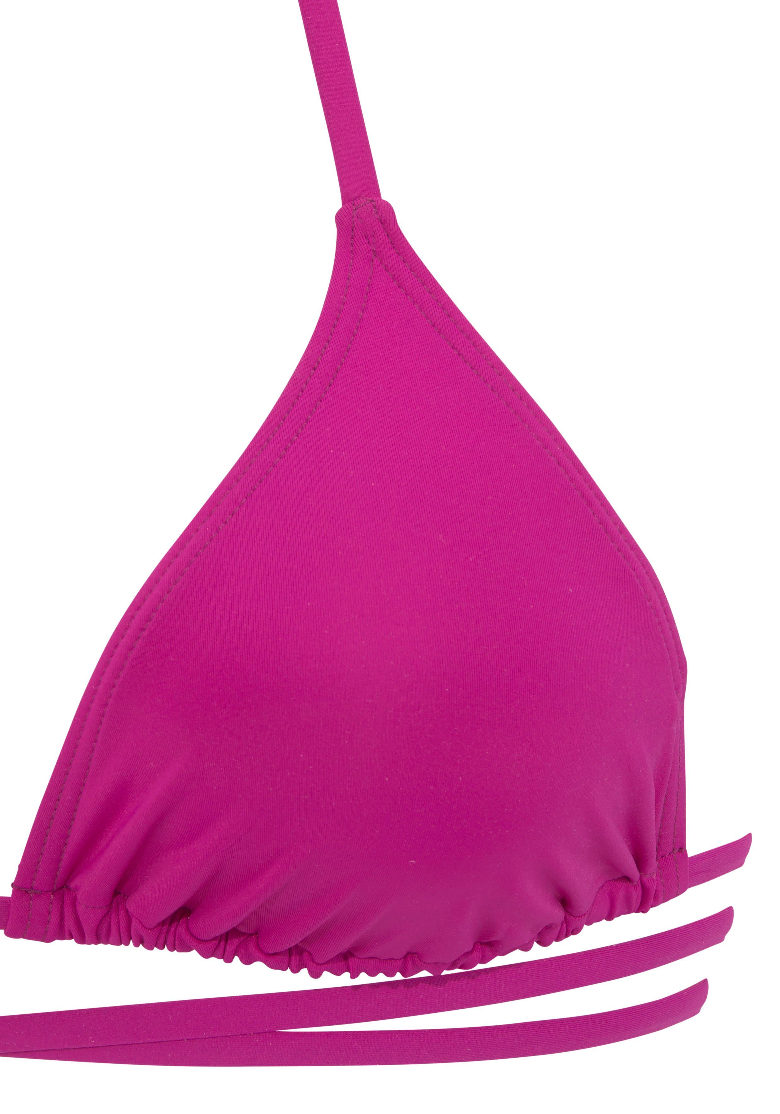 Bruno Banani Triangelbikini unikleur met lange bindstrik