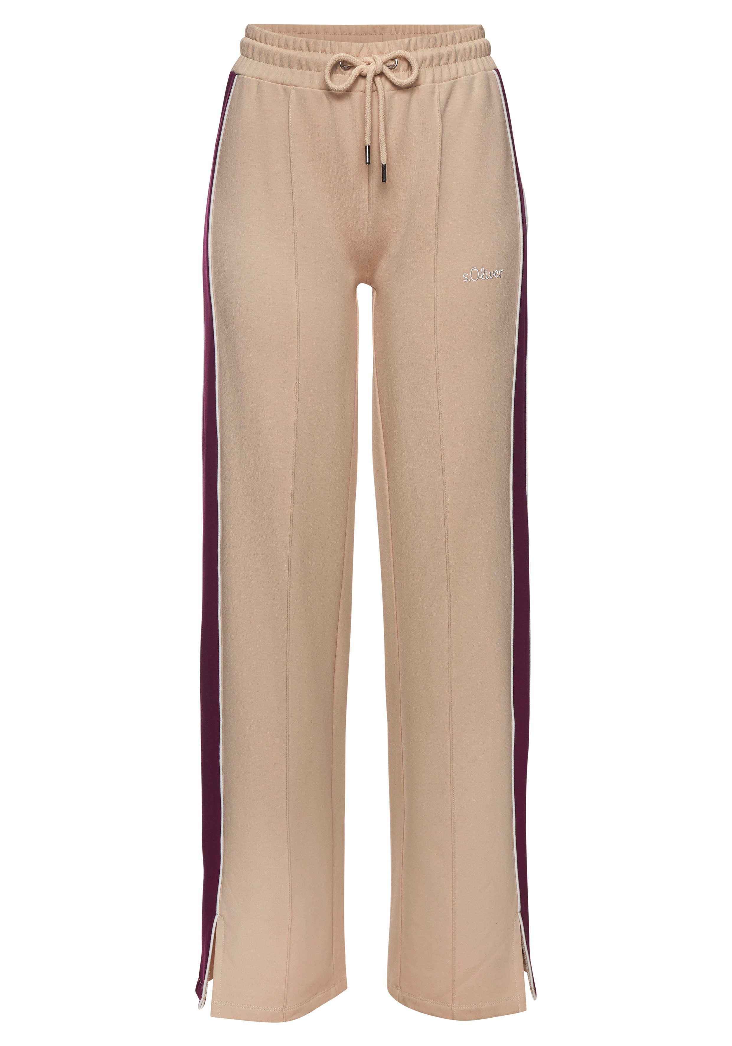 s.Oliver RED LABEL Beachwear Sweatbroek Loungebroek met contraststrepen en pipings, loungewear