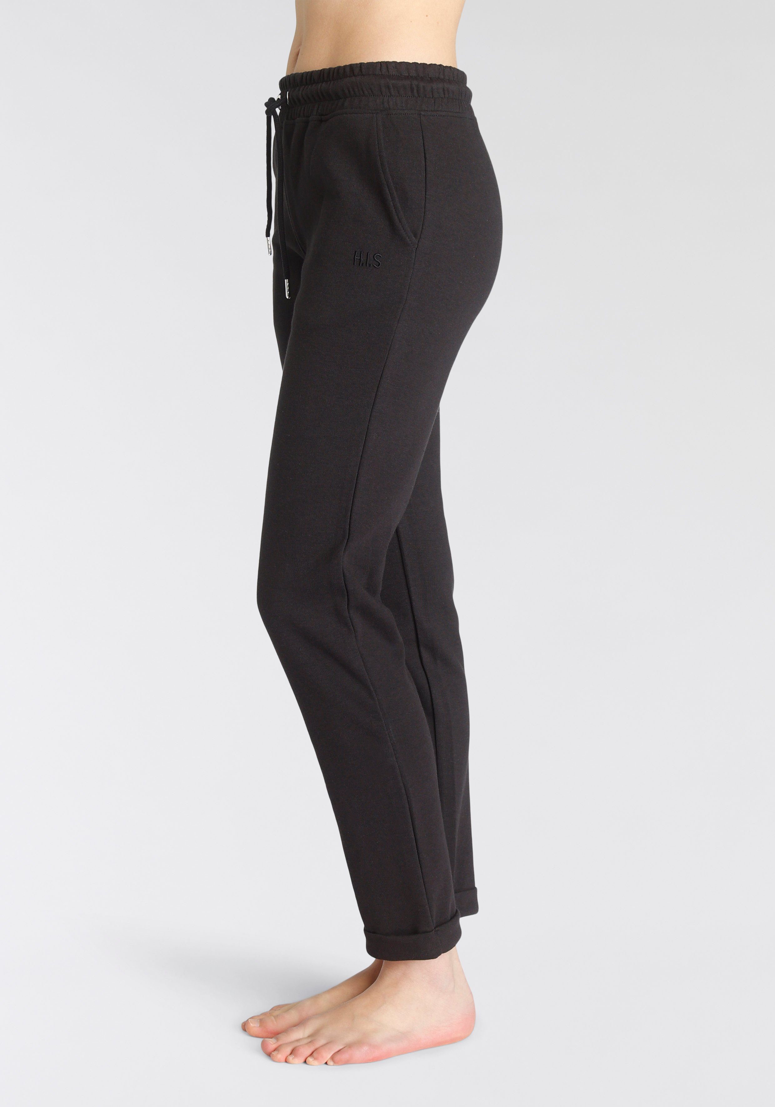 H.I.S Sweatbroek / relaxbroek / sweatbroek Slipbroek met kleine omslag aan de zoom, loungewear