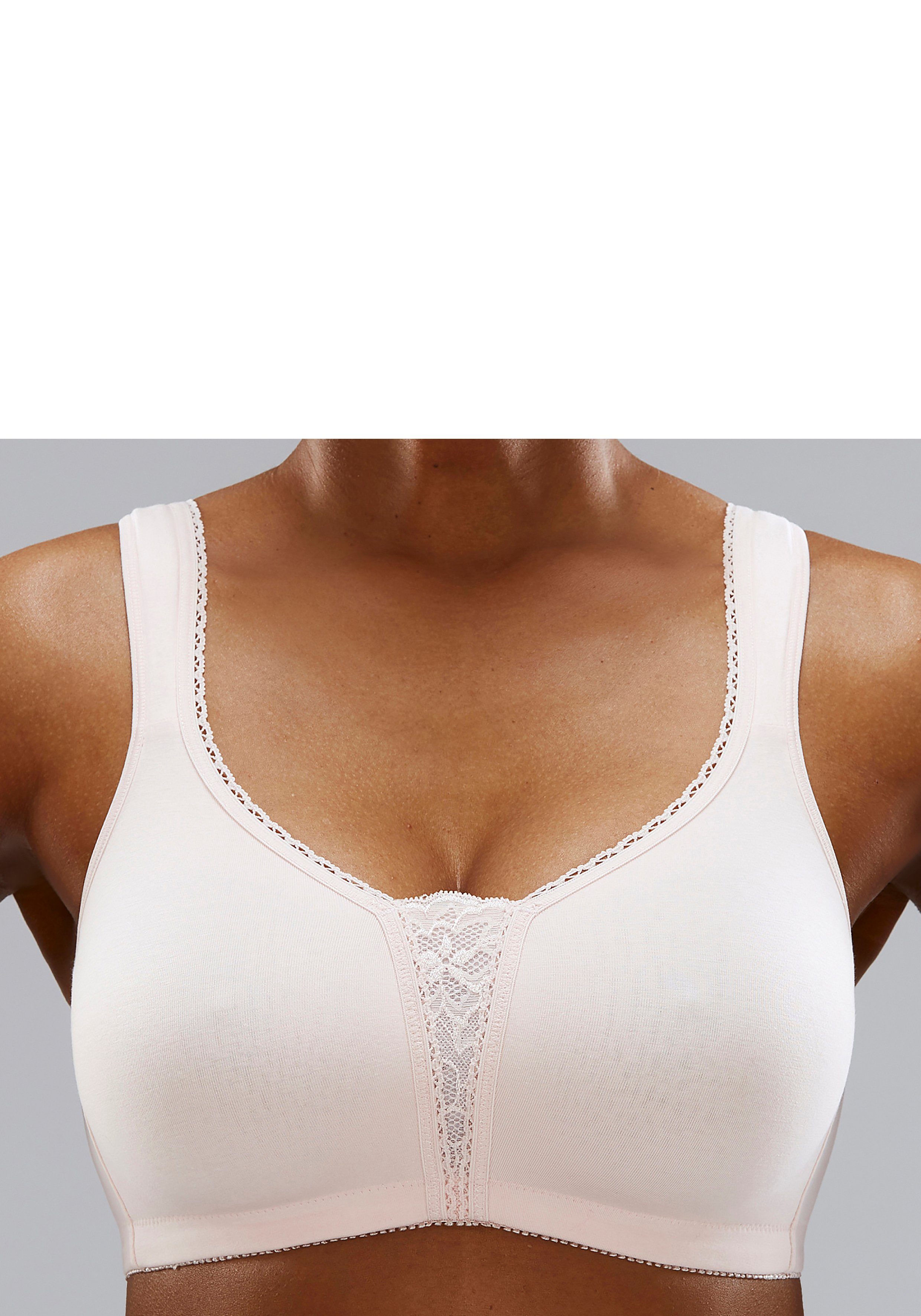 Petite fleur Soft-bh zonder beugels met kanten details (Set van 2)