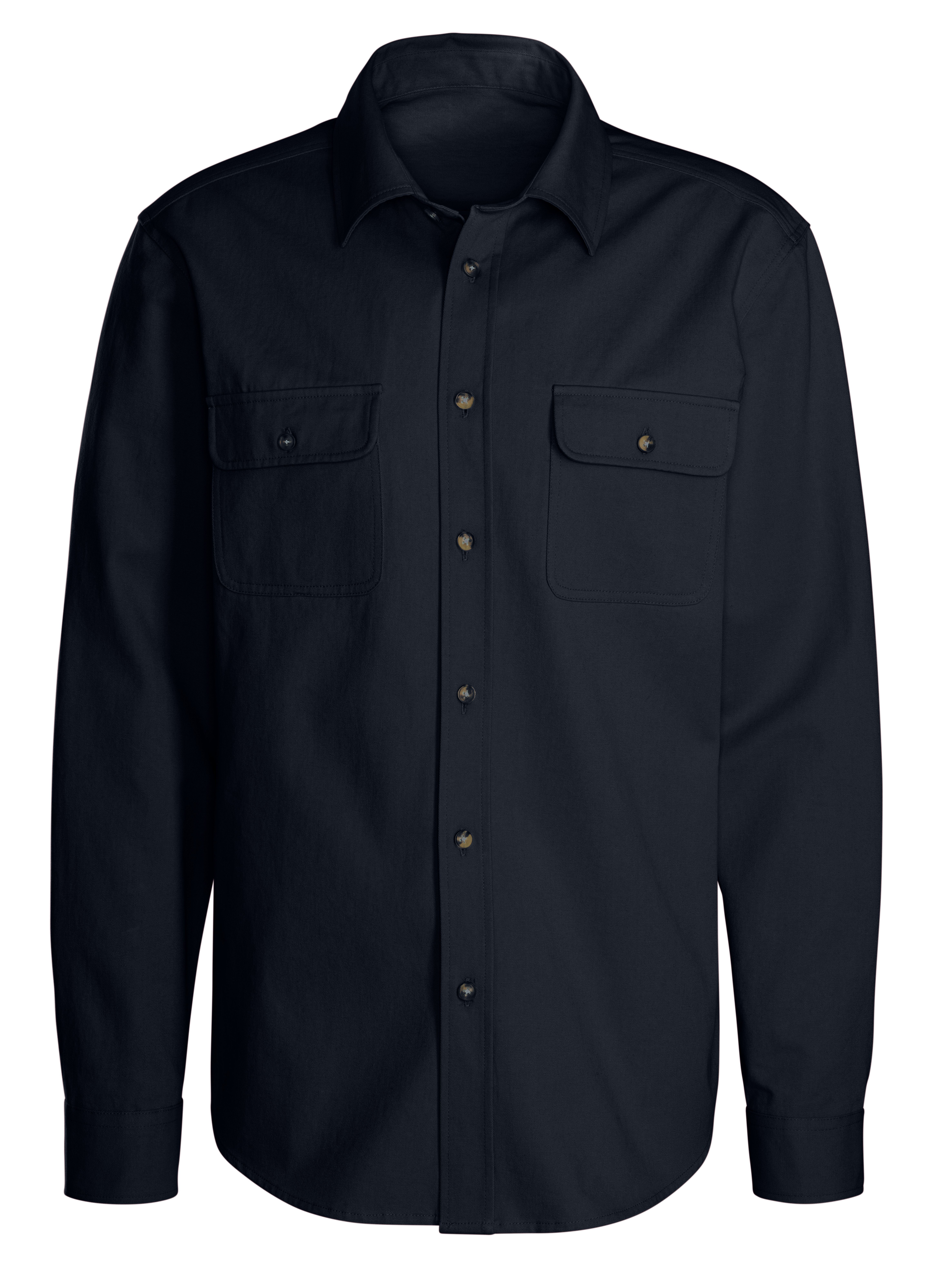 John Devin Overhemd met lange mouwen Coole overshirt heren maat L (41/42) blauw