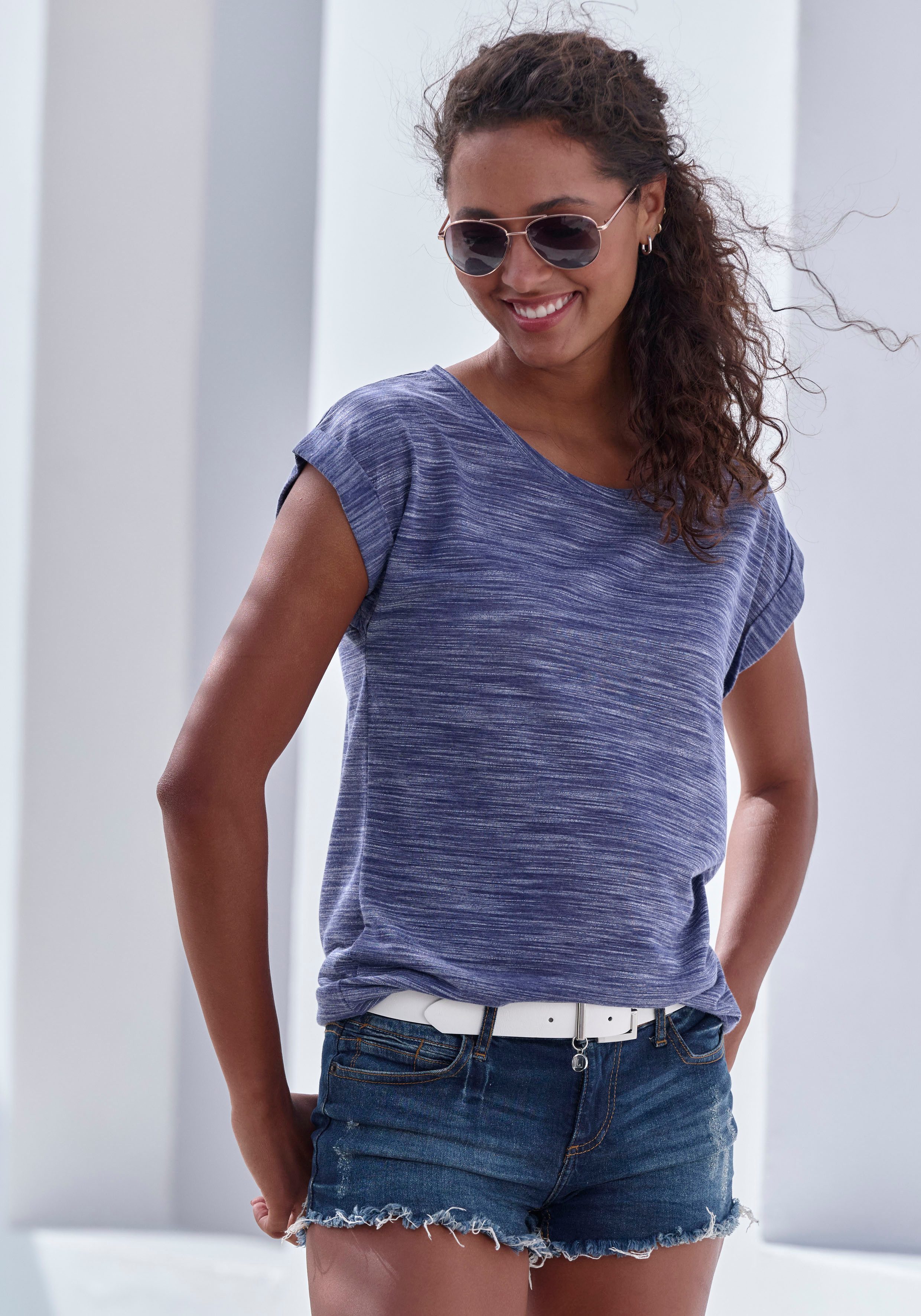 Beachtime Shirt met korte mouwen Met structuureffect in een gemakkelijk te onderhouden kwaliteit (Set van 2)