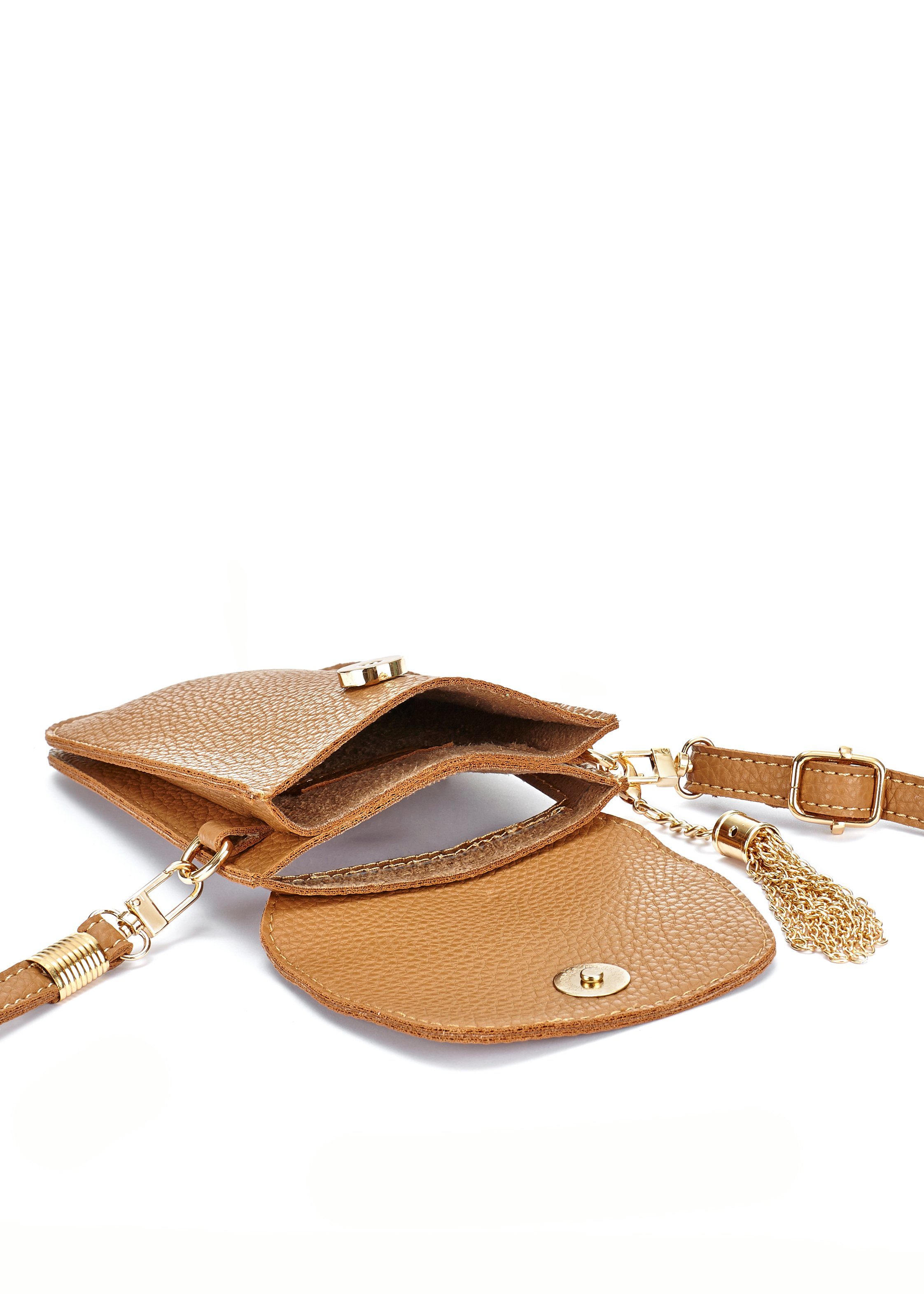 Lascana Schoudertas Gsm-tasje met kijkvenster, minibag, crossbody bag, vegan