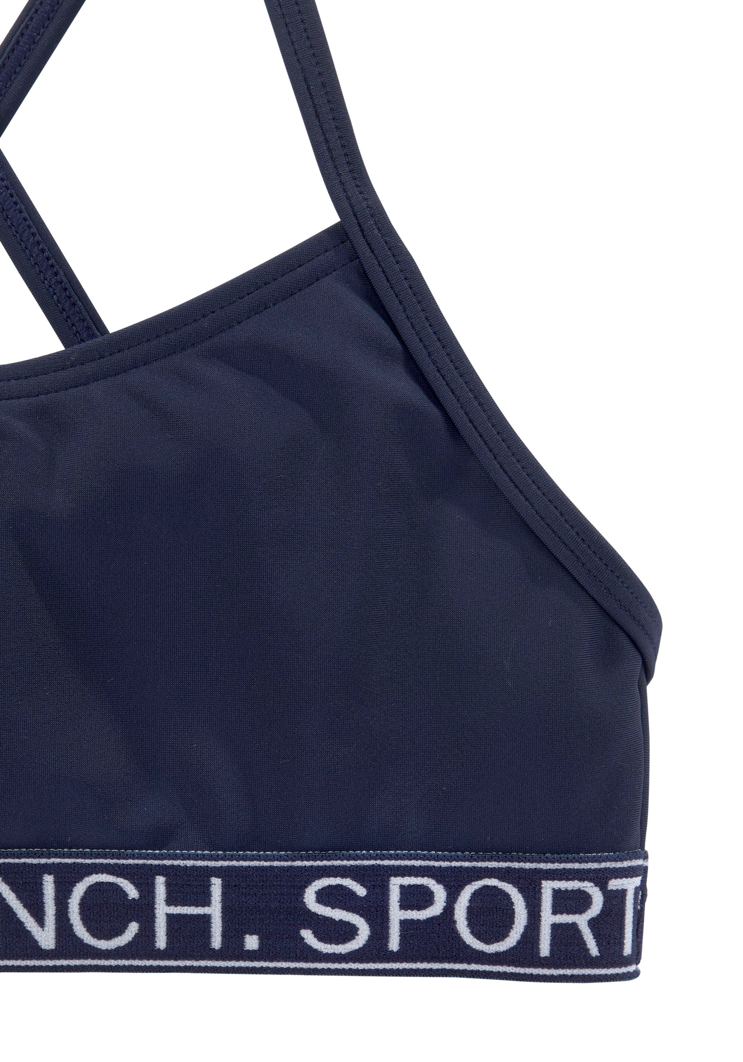 Bench. Bustierbikini Yva Kids in een sportief design en kleuren bikini's maat 146/152 blauw