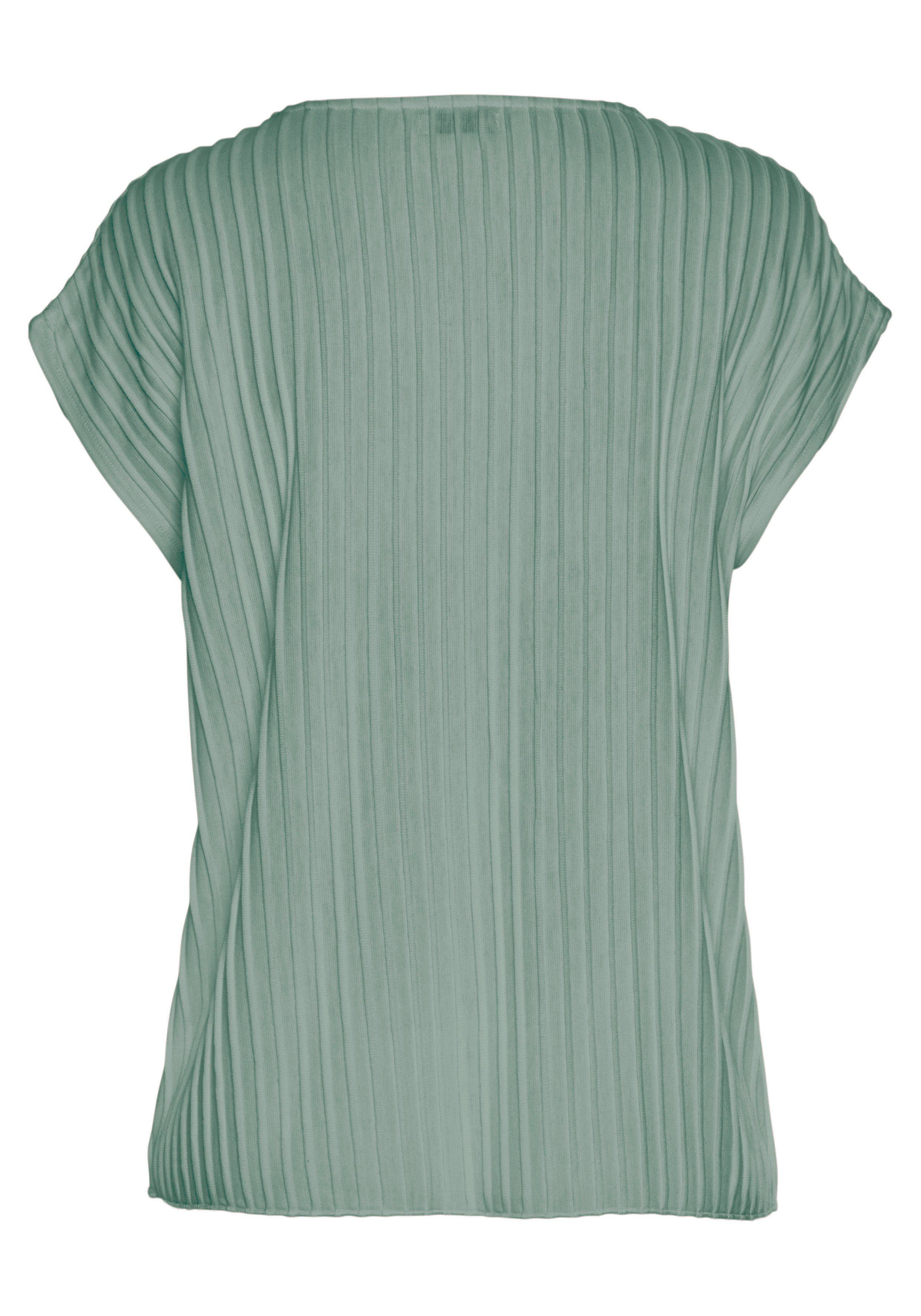 Lascana Shirt met korte mouwen met biesstructuur, kreukvrij t-shirt van moderne structuurstof