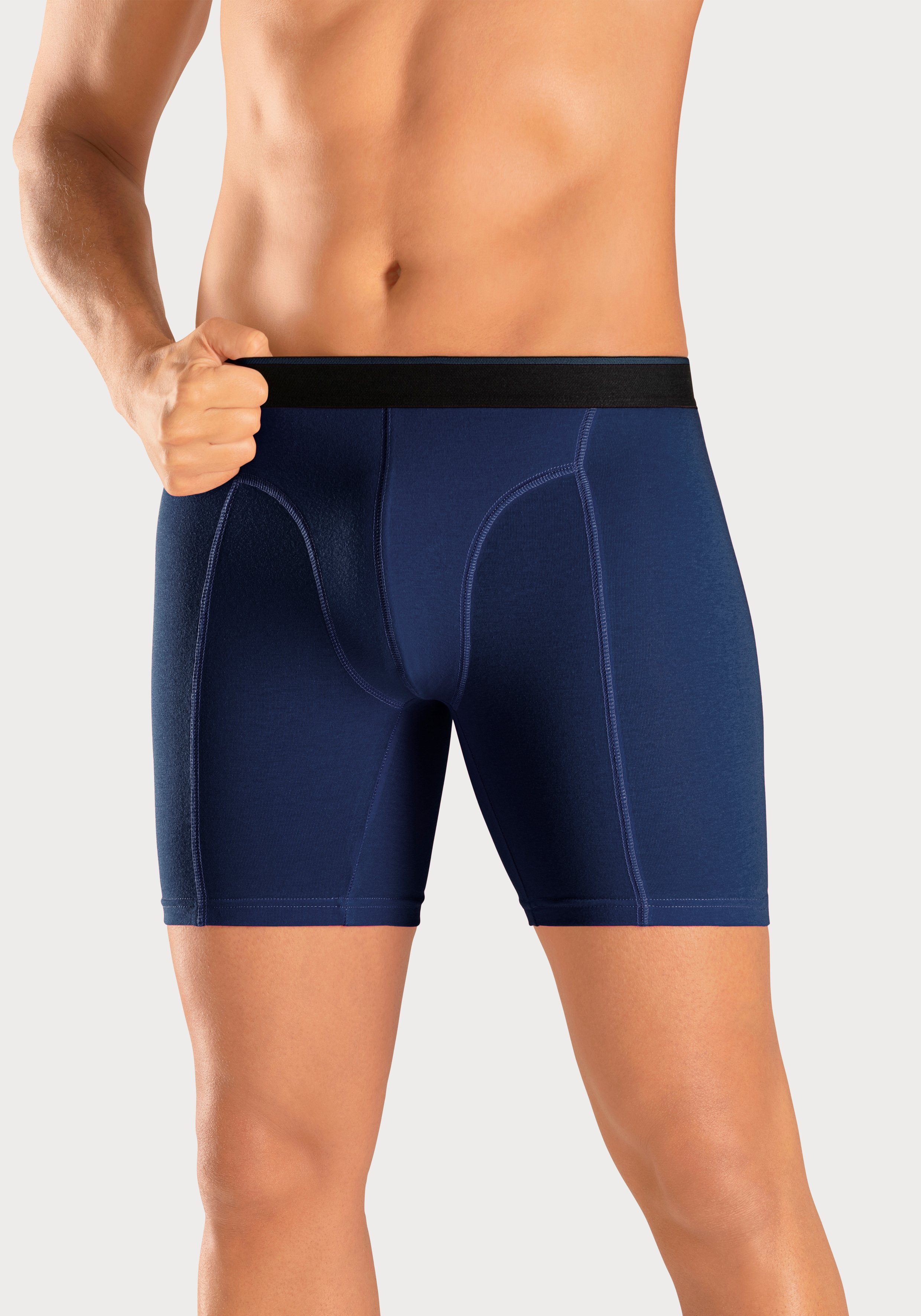 AUTHENTIC LE JOGGER Lange boxershort met twee kleuren geweven band en langere pijpen (set, 5 stuks) heren maat S/4 multicolor
