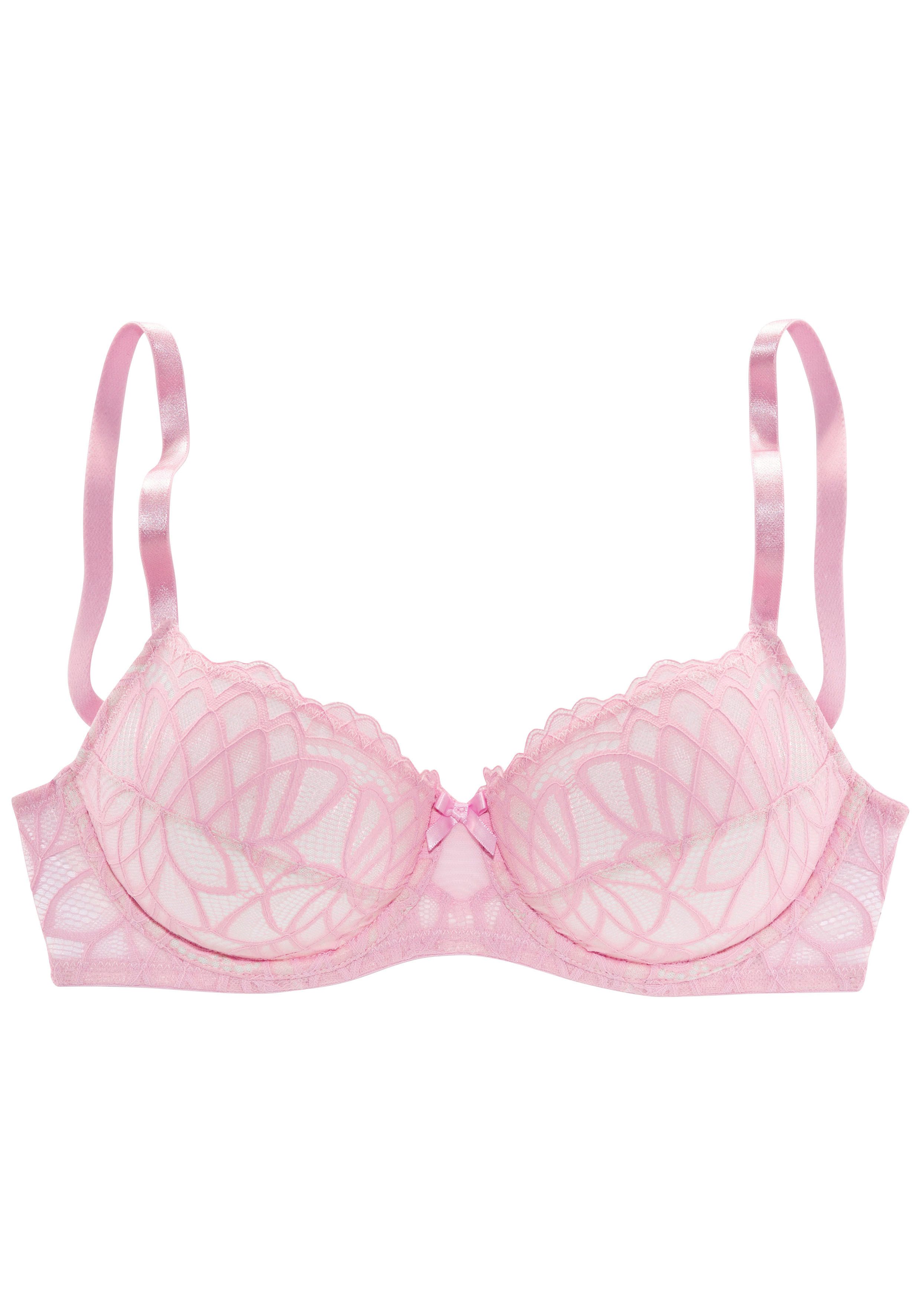 Lascana Beugel-bh Cara met vrouwelijk kant, deels gemaakt van gerecycled materiaal, lingerie