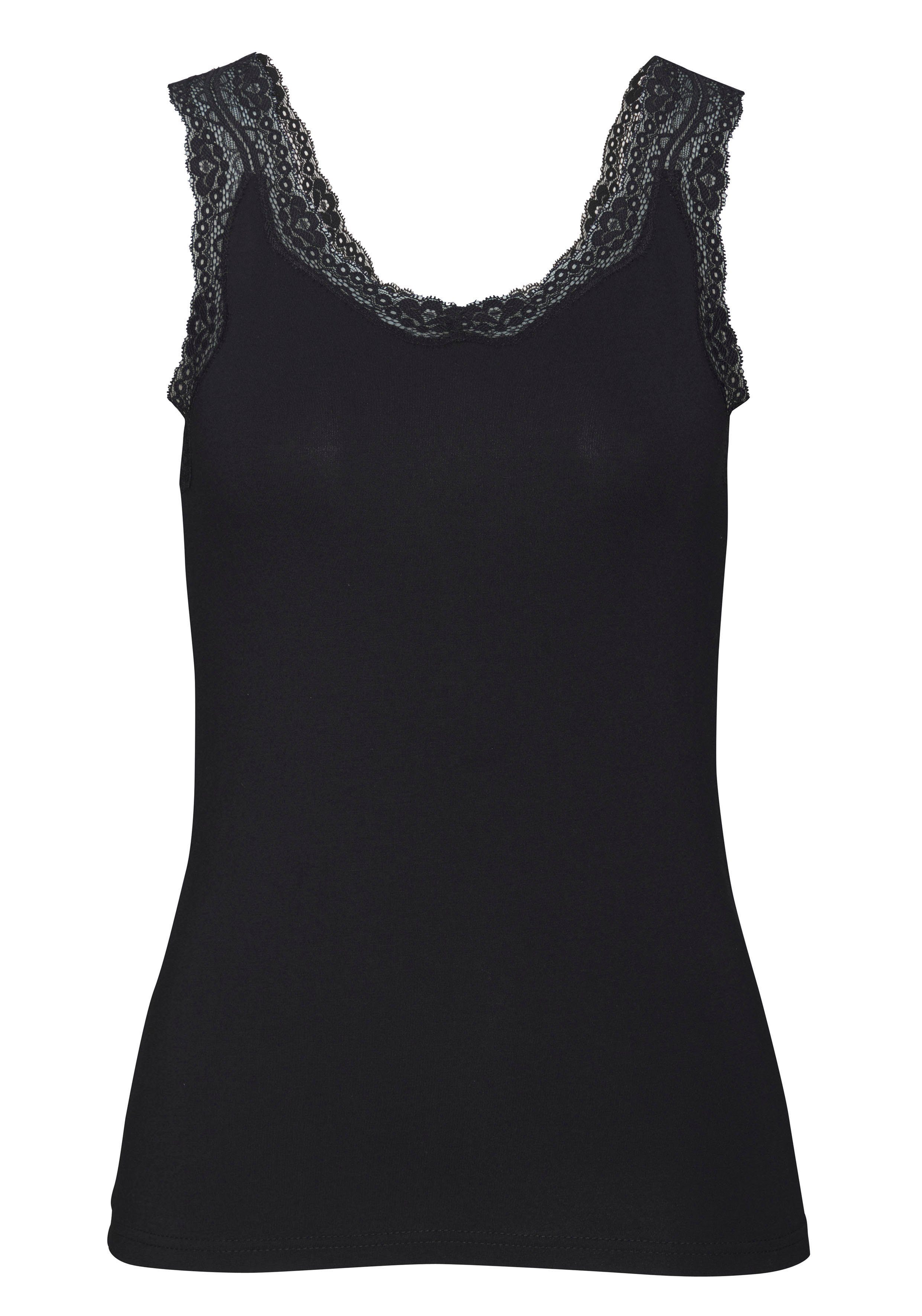Vivance Hemd van elastische katoen, tanktop, onderhemd (2 stuks, Set van 2)