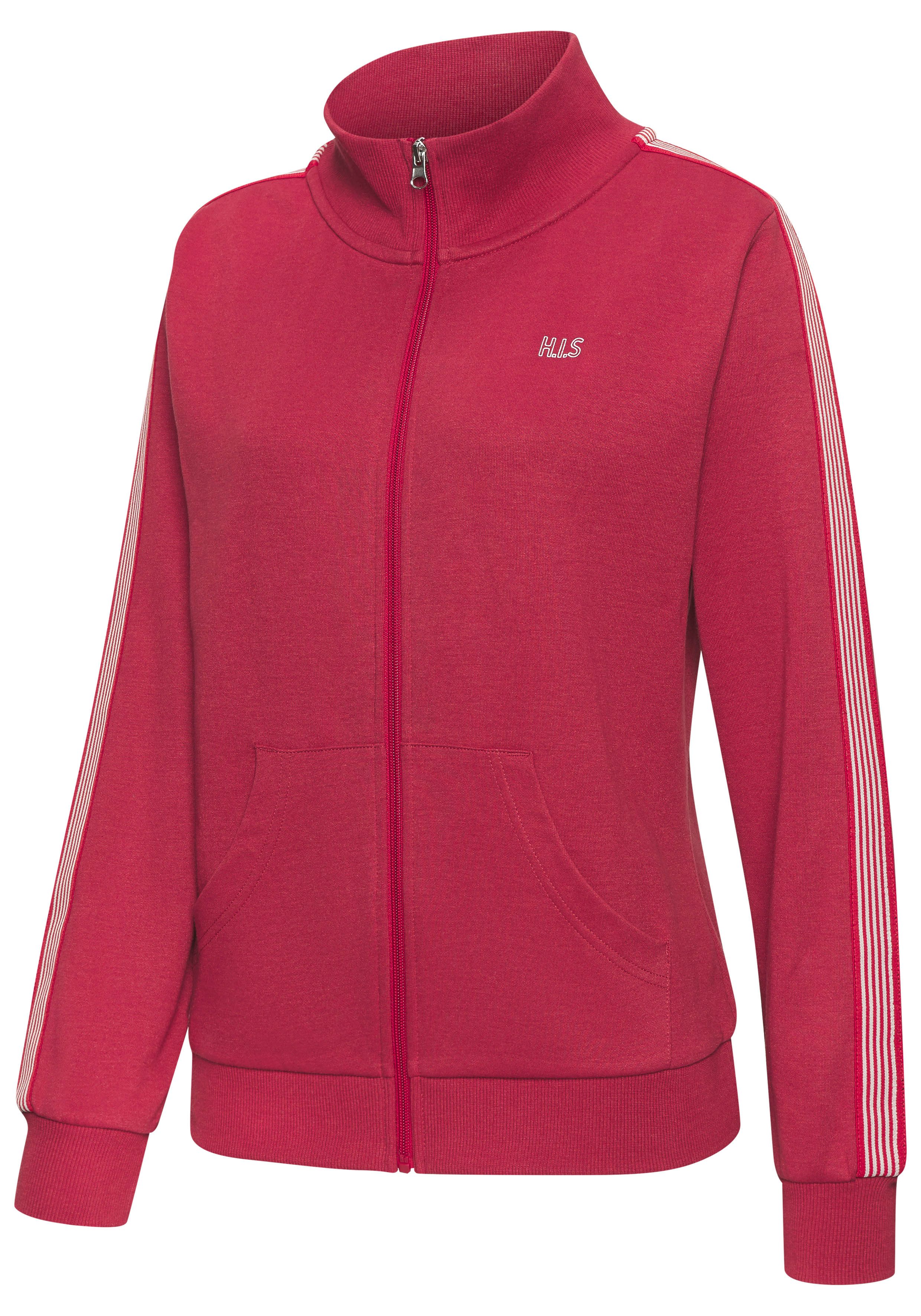 H.I.S Sweatvest met gestreepte tape aan de mouwen