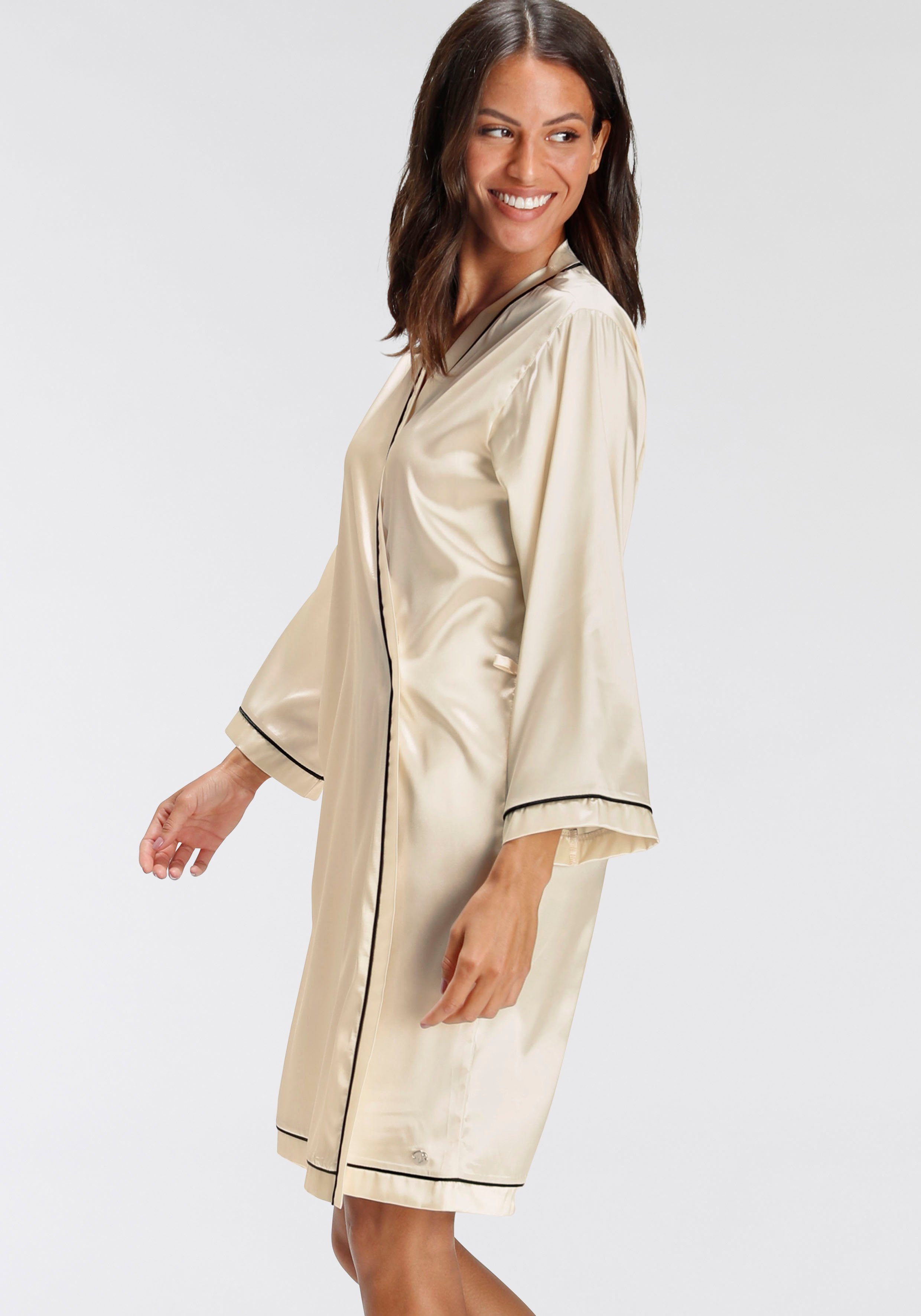 Bruno Banani Kimono met contrasterende paspel-details