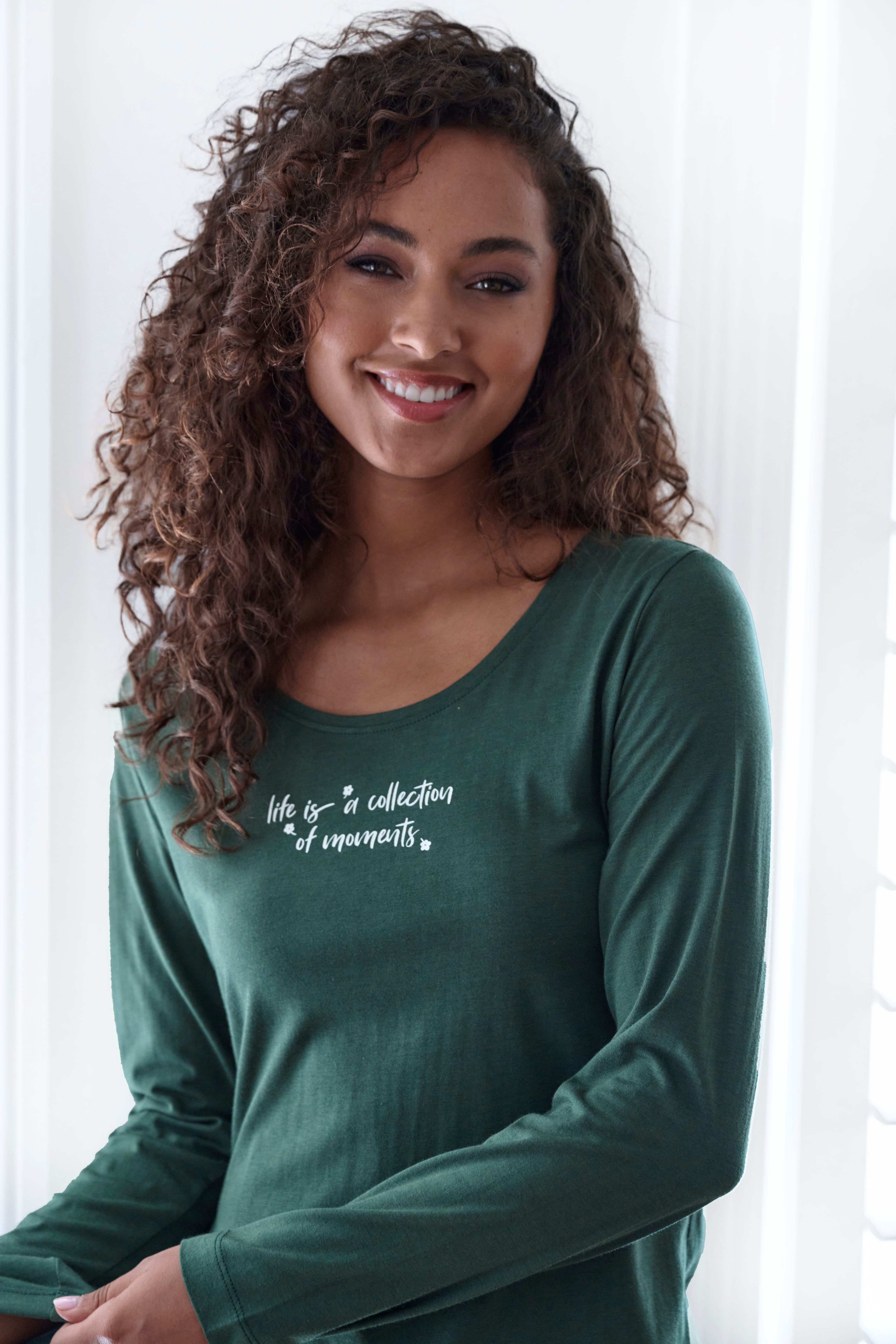 s.Oliver RED LABEL Beachwear Pyjama top met schattige frontprint