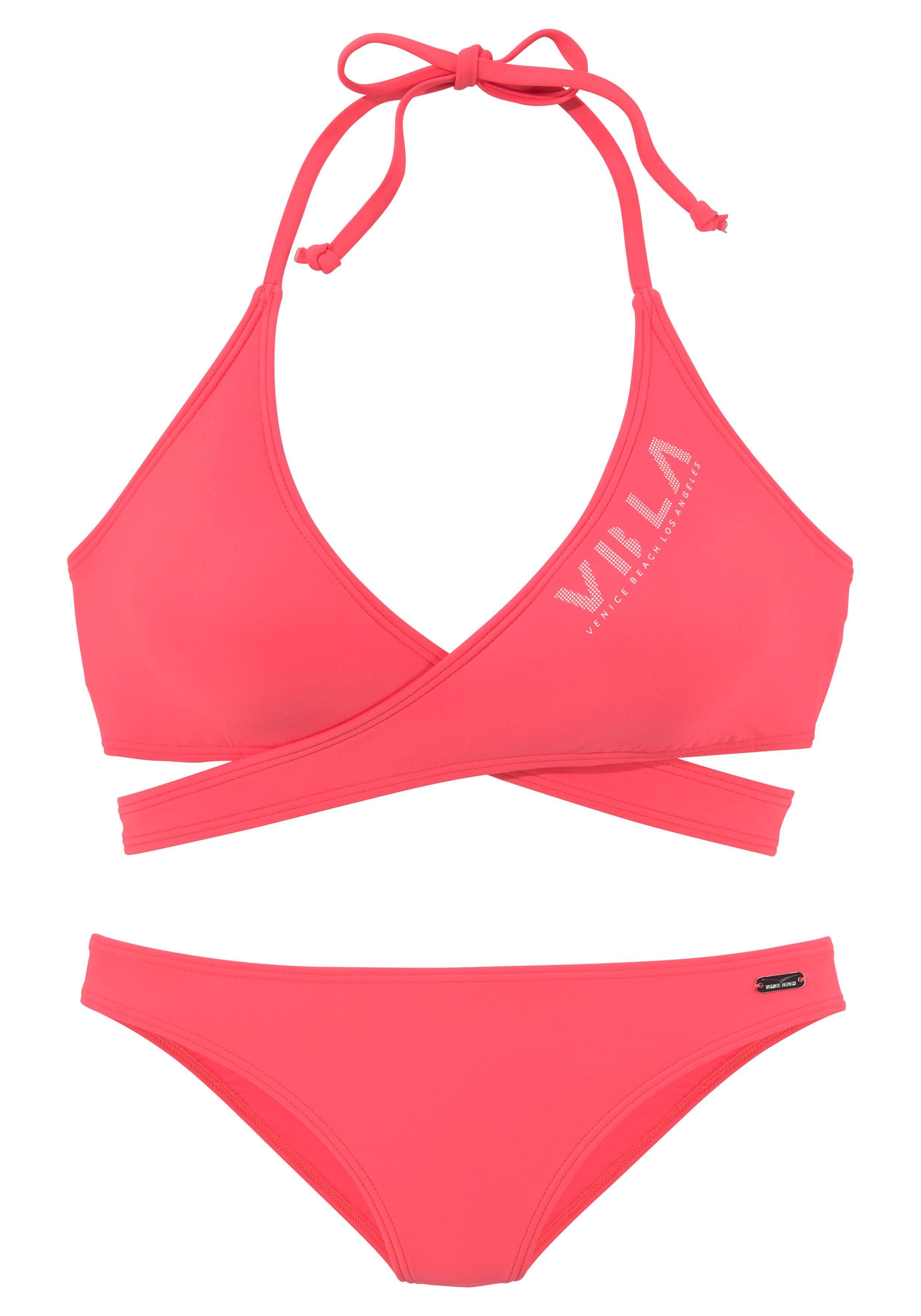 Venice Beach Triangelbikini met top in wikkel-look