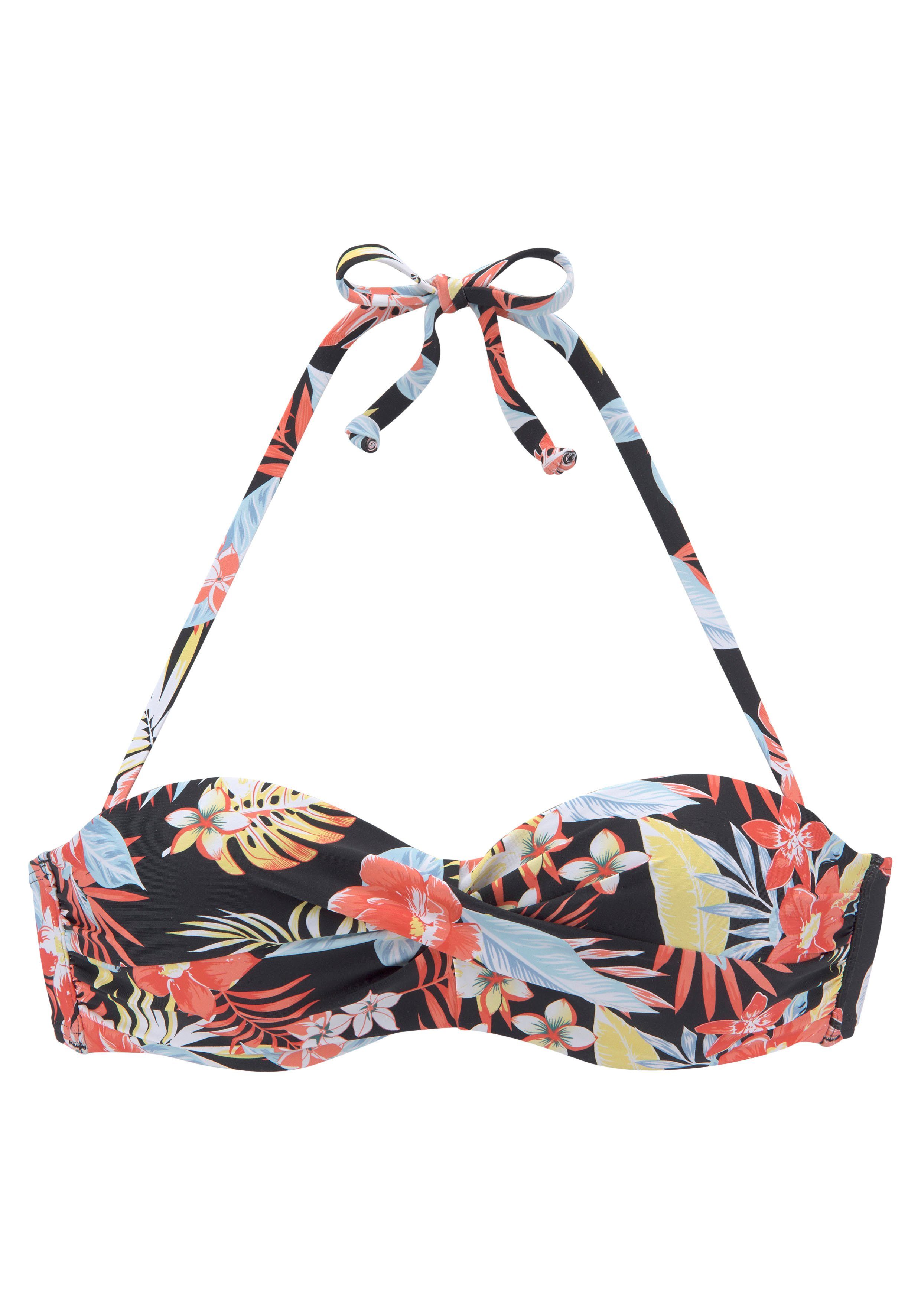 s.Oliver RED LABEL Beachwear Beugelbikinitop in bandeaumodel MARIKA in wikkel-look
