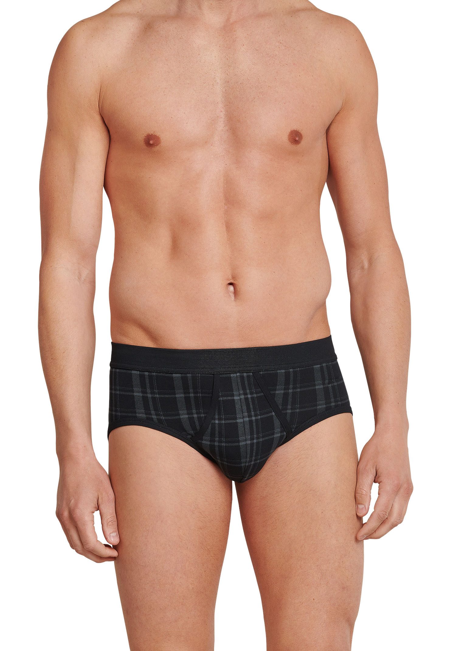 Schiesser Slip Original Classics met contrasterend ruitpatroon (2 stuks, Set van 2)