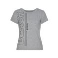 bench. t-shirt met verticale logoprint grijs