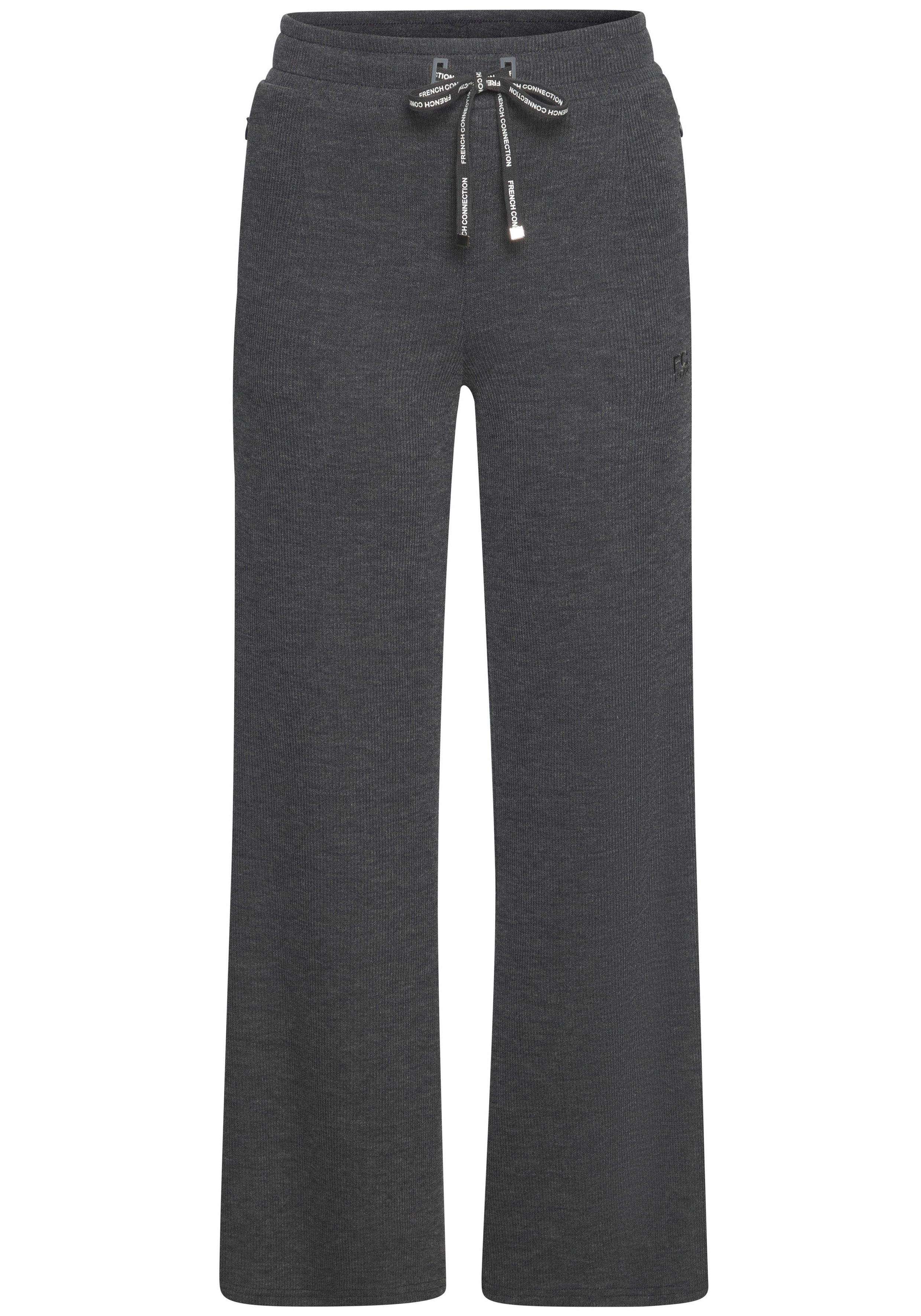 French Connection Loungebroek in geribde tricot-look