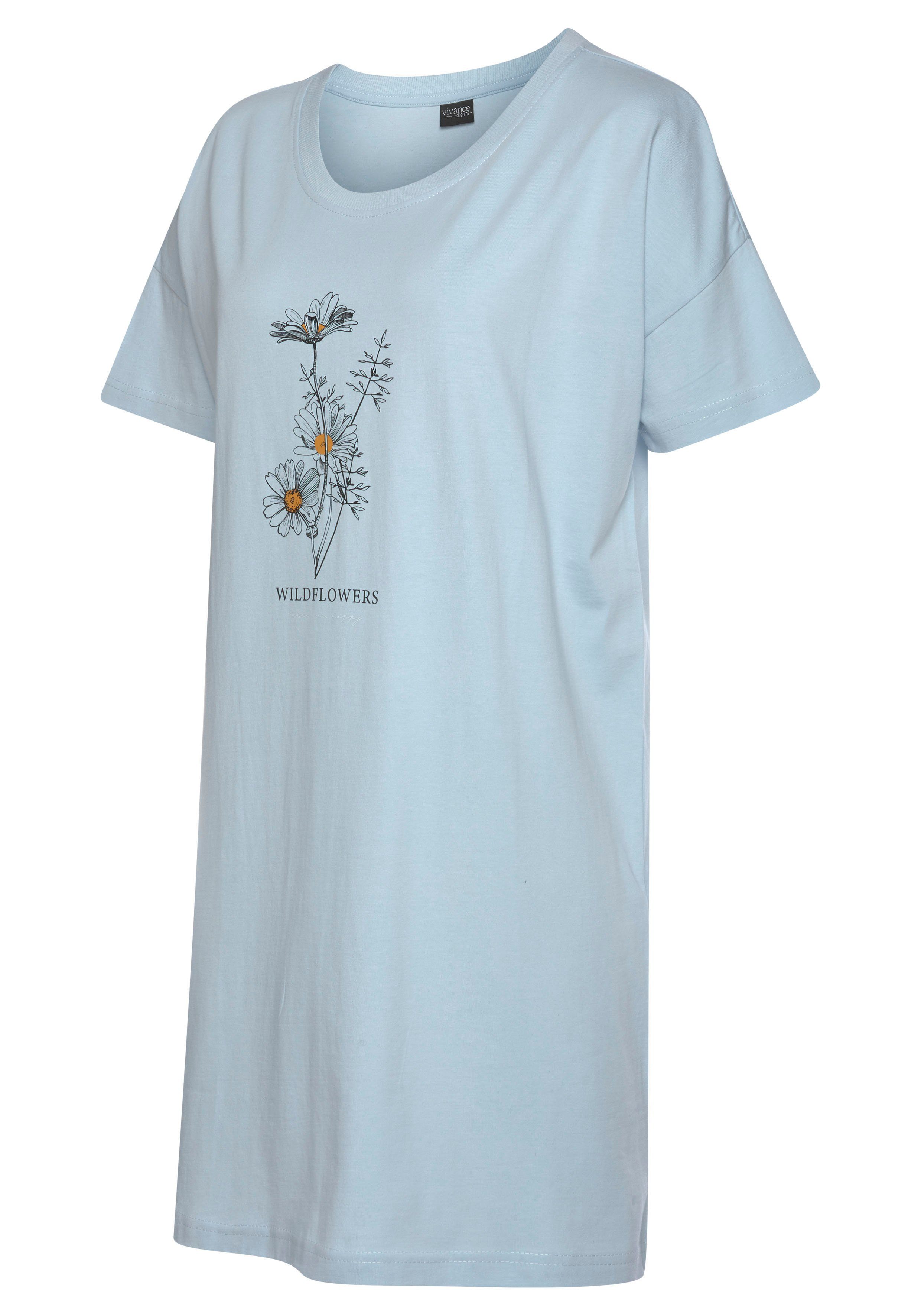 Vivance Dreams Big-shirt met frontprint (Set van 2)