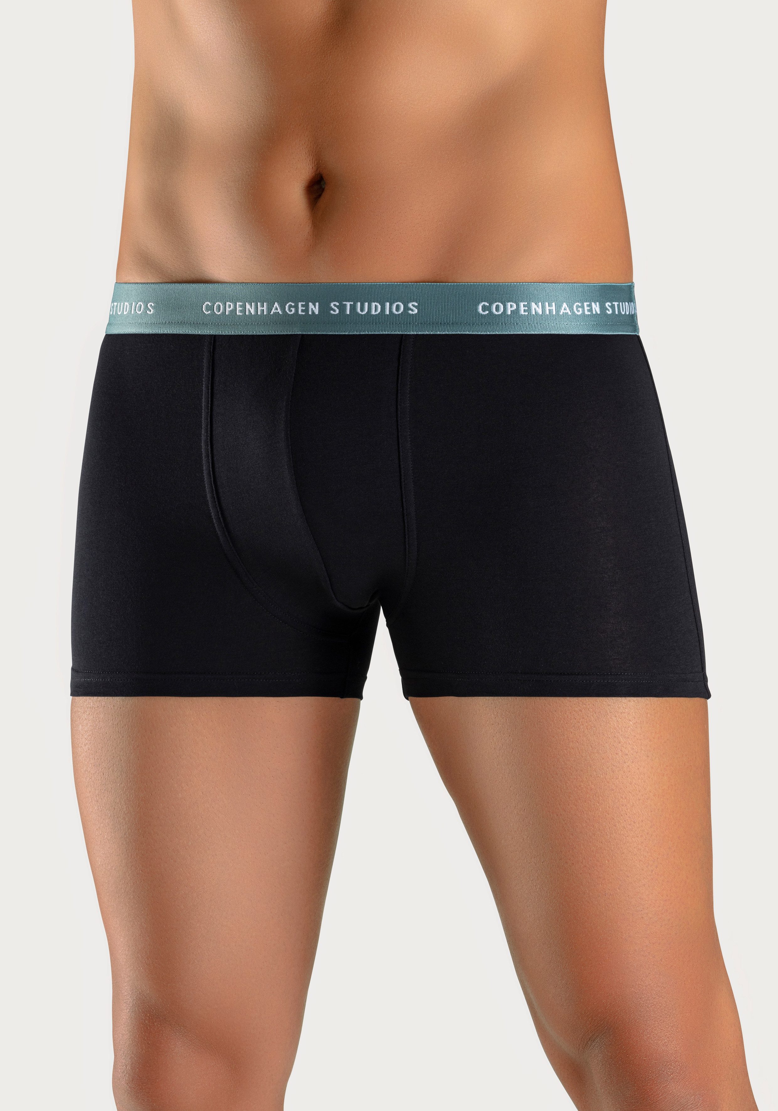 Copenhagen Studios Boxershort voor heren met gekleurde logo-tailleband (3 stuks) heren maat XL zwart
