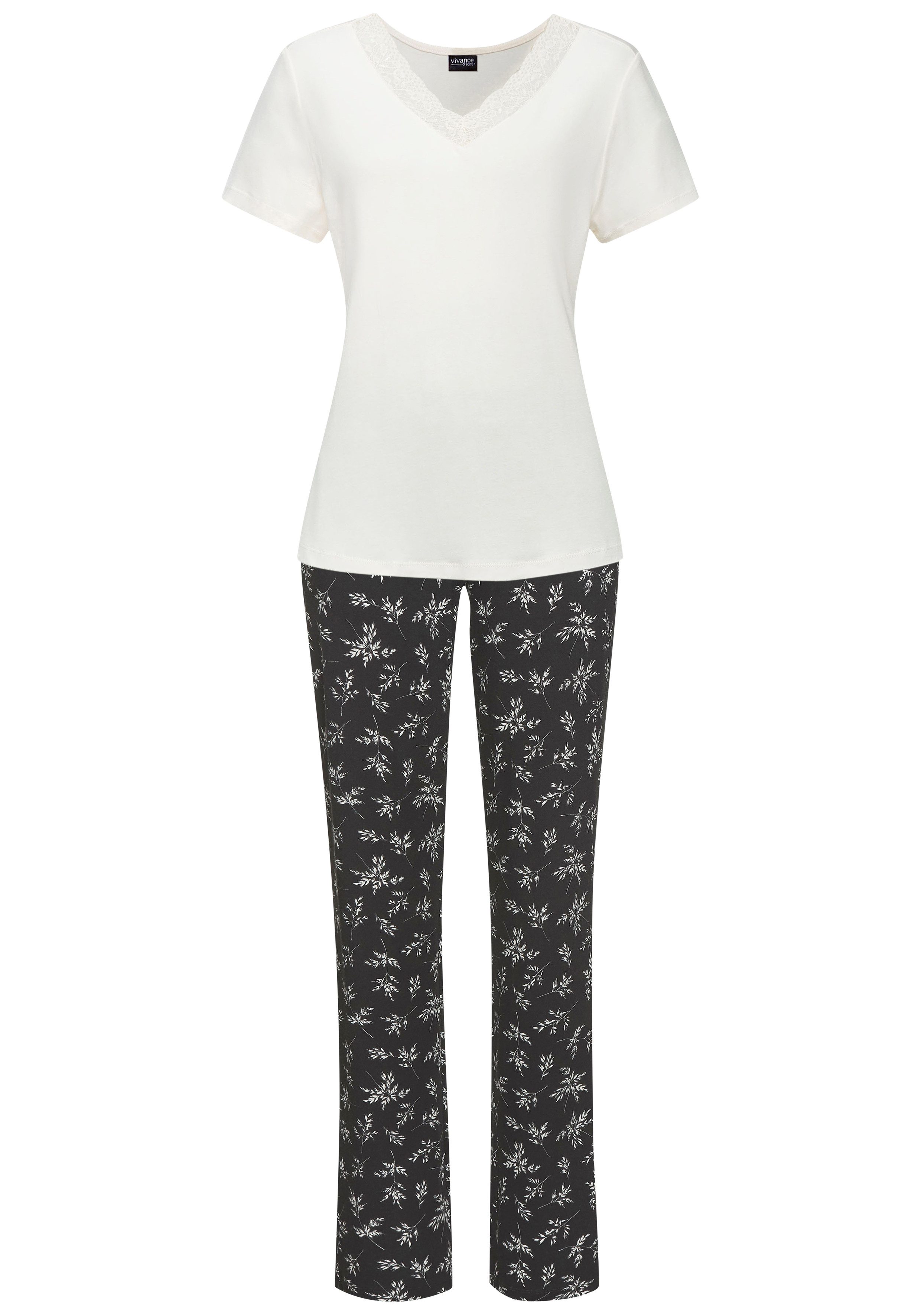 Vivance Dreams Pyjama met leuke bloemenprint (set, 2-delig)