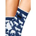 h.i.s sokken met fijne schelpenrand (3 paar) blauw