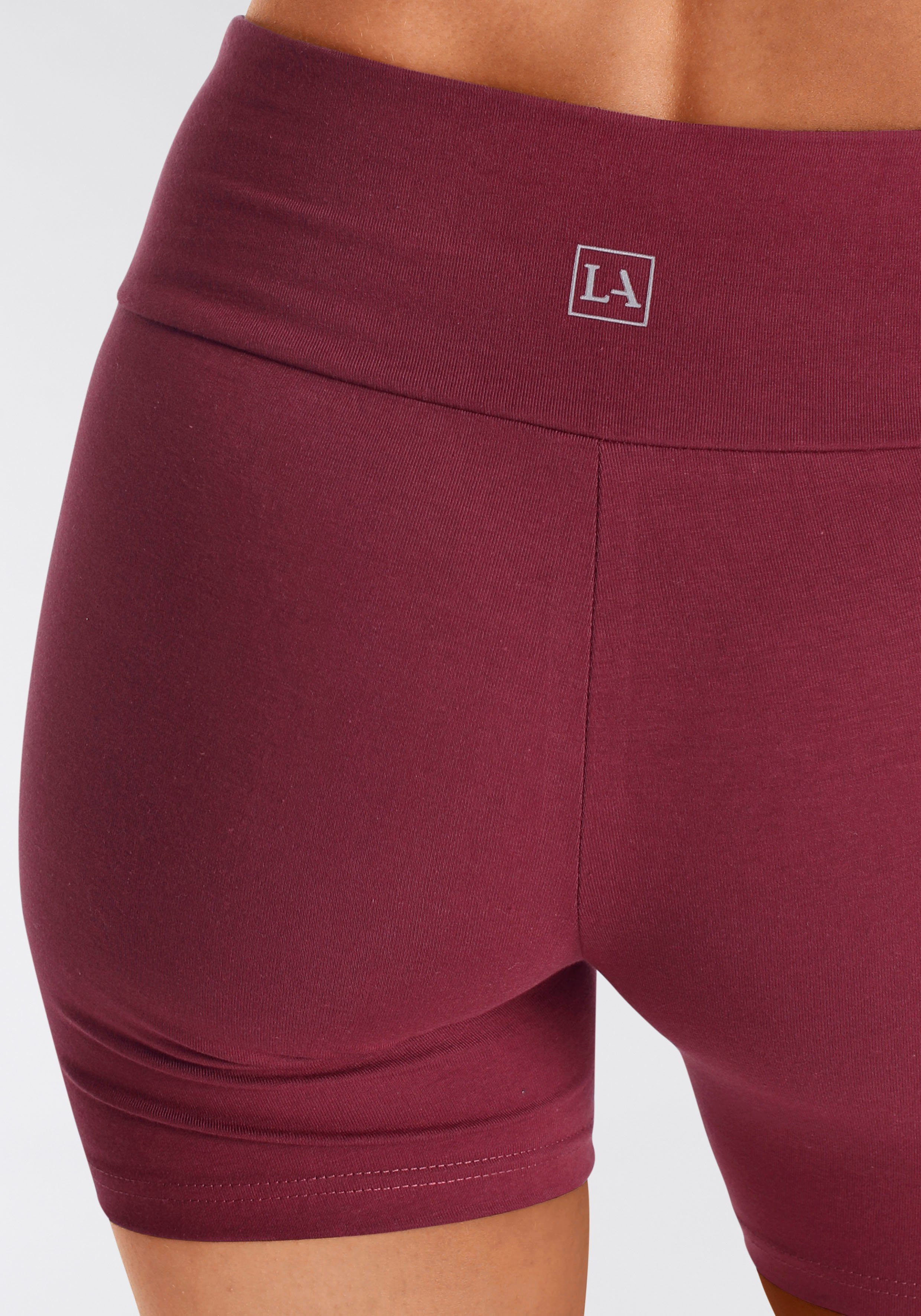 Lascana Short met brede boord en logoprint