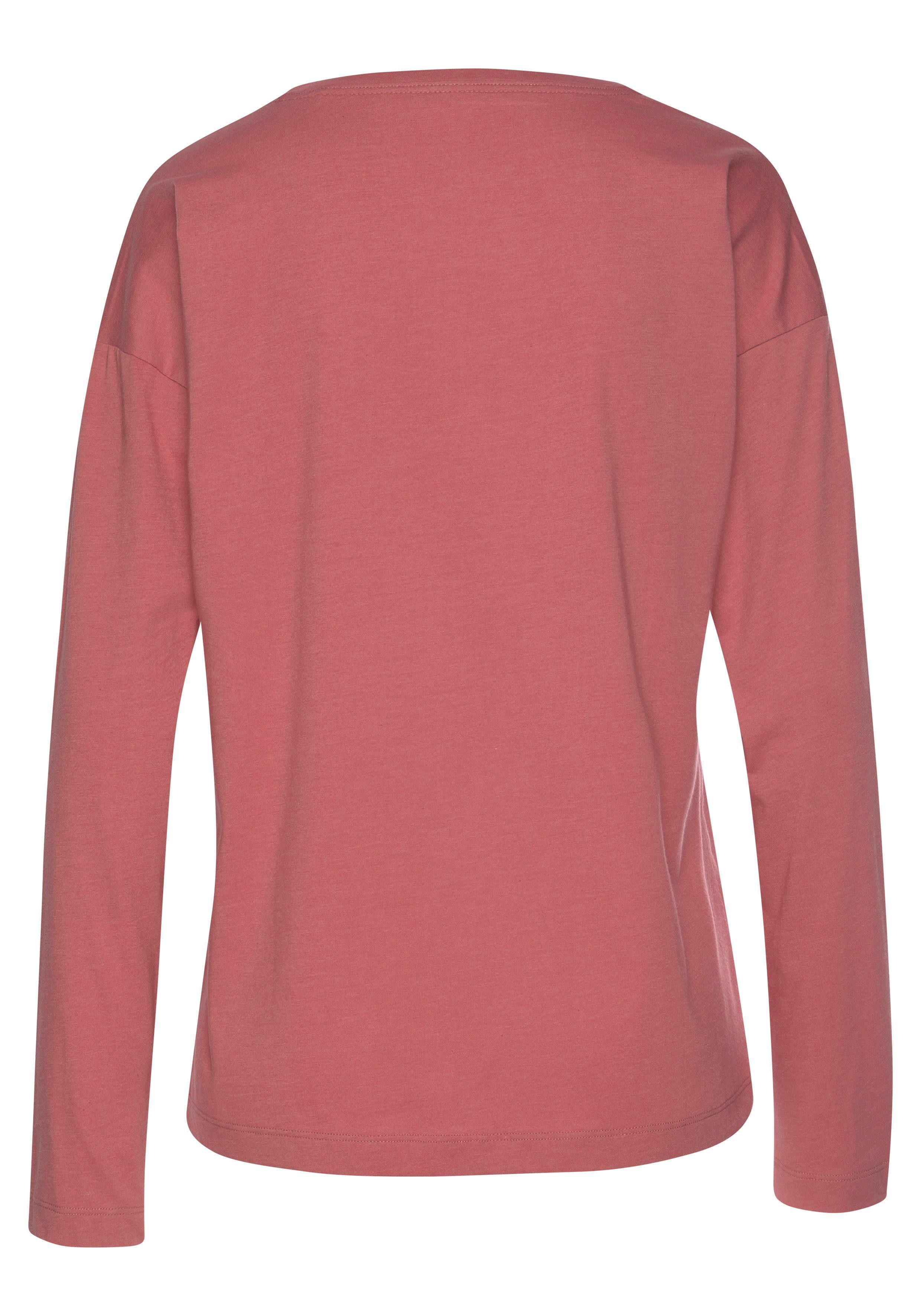 Vivance Dreams Pyjama met opschrift en gedessineerde broek (2-delig, 1 stuk)