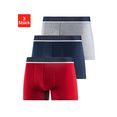 schiesser boxershort weefband met stijlvol logo voor (3 stuks) rood