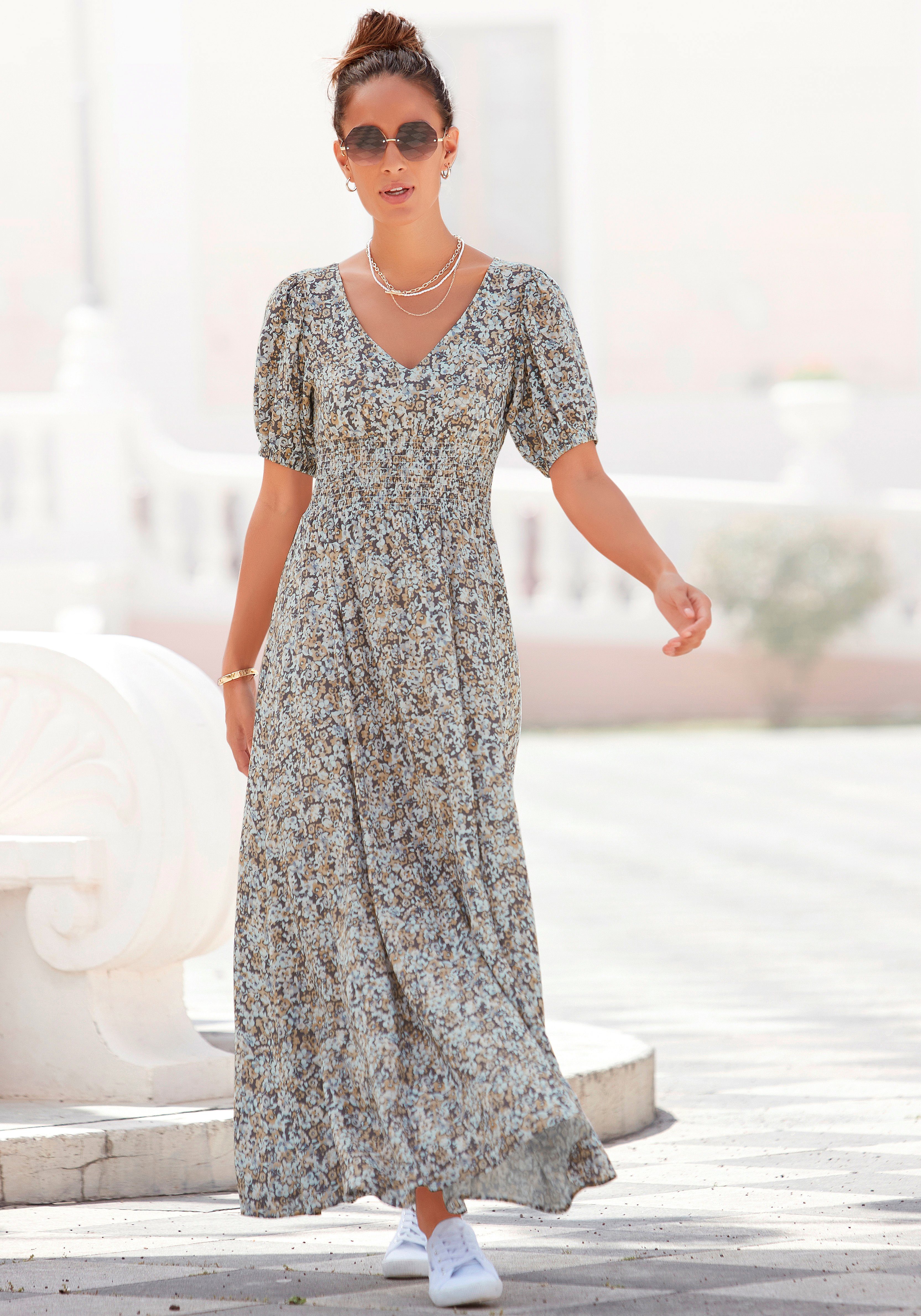 Bachelor opleiding spannend typist Vivance Maxi-jurk met bloemetjesdessin online kopen bij | LASCANA