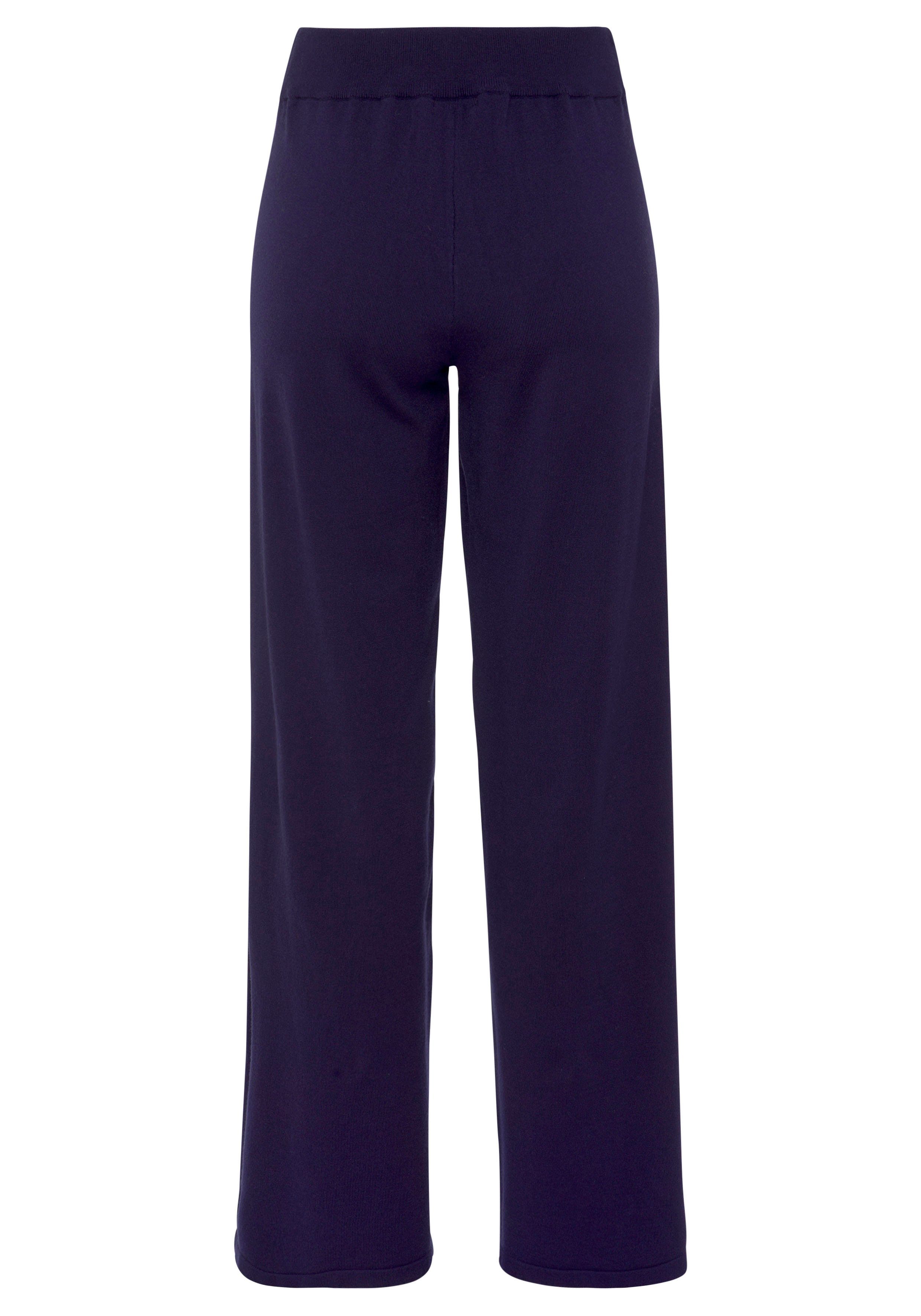Lascana Tricotbroek -Loungebroek met wijd been, loungewear