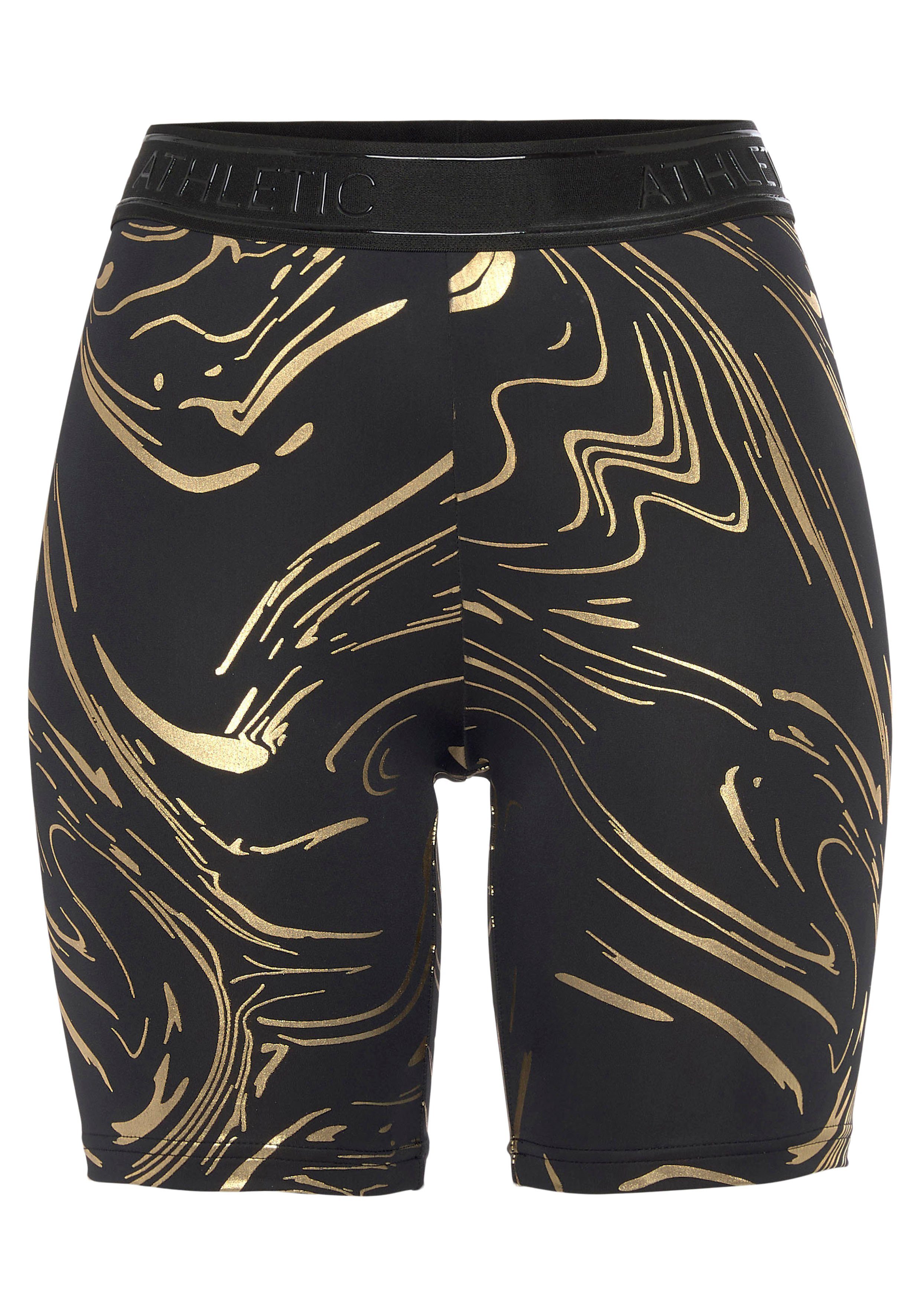 active by Lascana Functionele short FIETSBROEKJE met glanzende 3d-opdruk in de taille