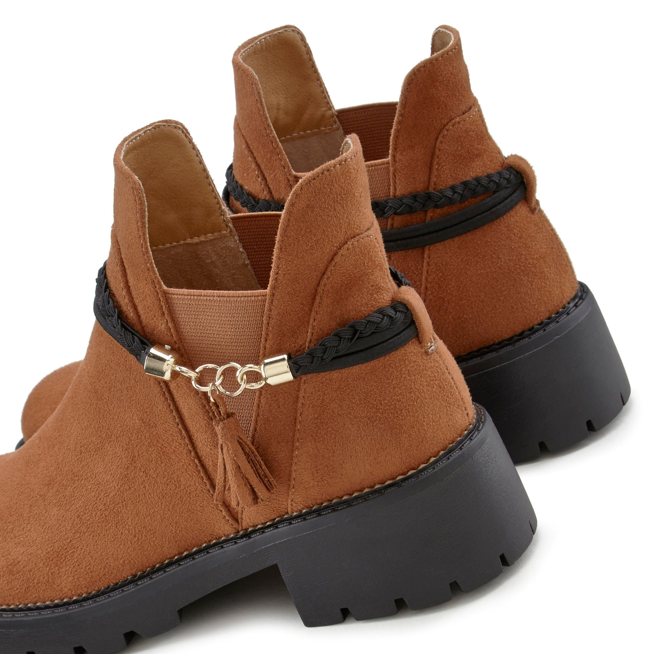 Lascana Chelsea-boots met afneembaar band en chunky zool, enkellaarsjes