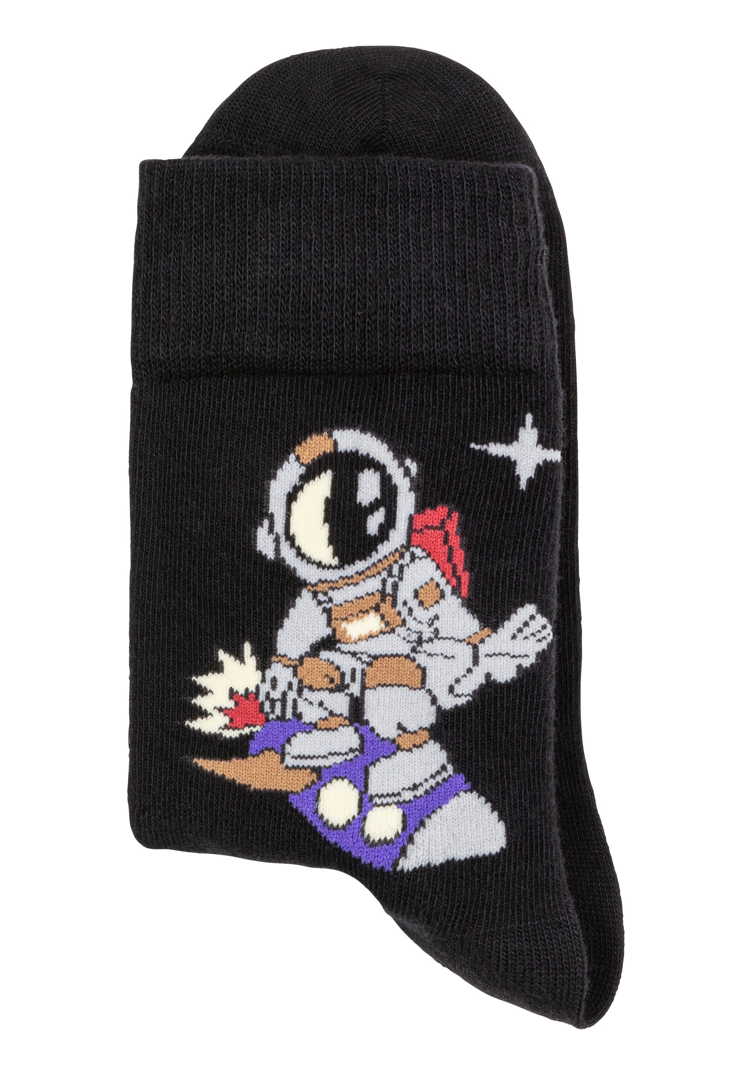 H.I.S Sokken met astronaut-motieven (set, 5 paar)