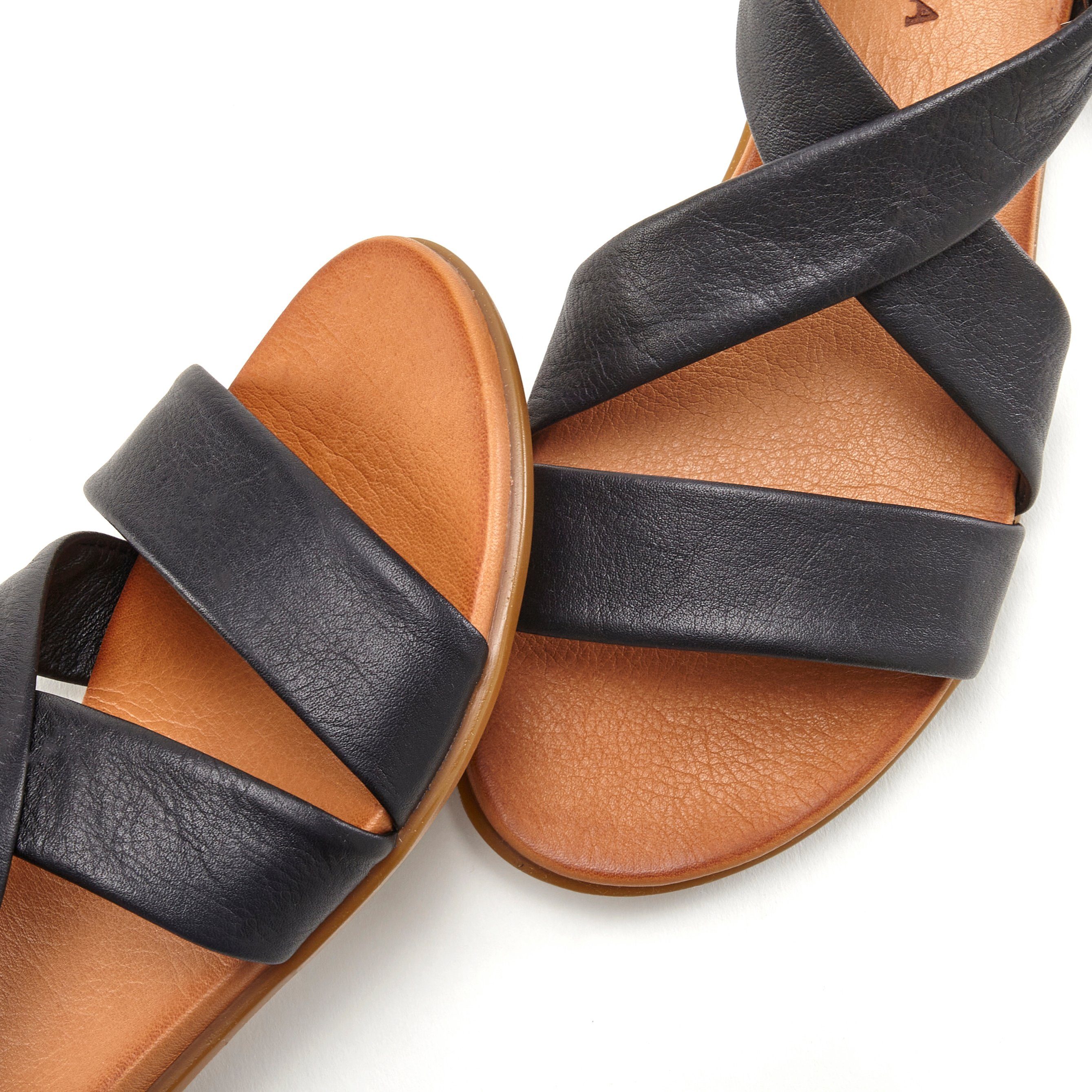 Lascana Sandalen Zomerschoen van leer met verfijnde bandjes, sandaal, zomerschoen