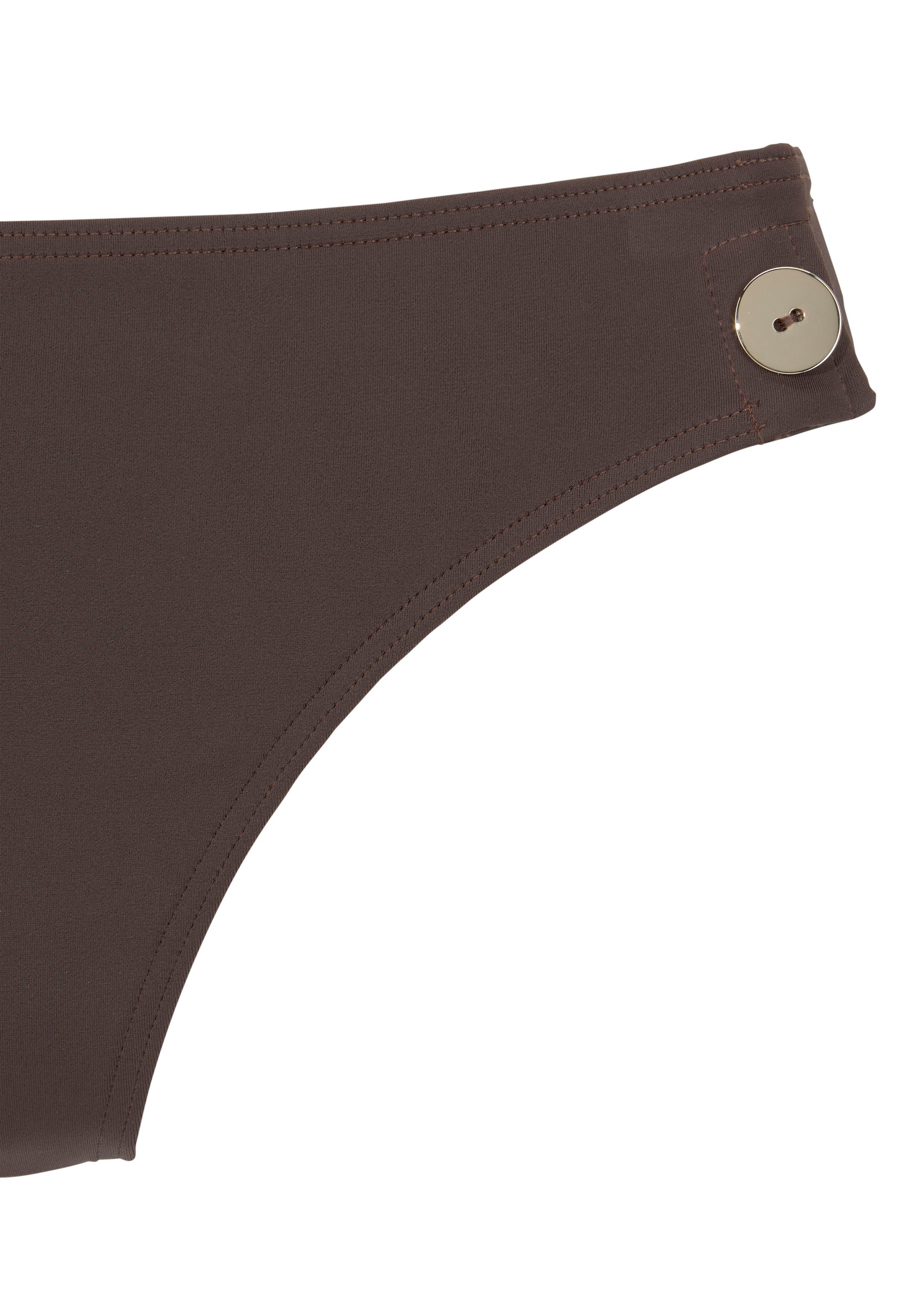 Vivance Triangelbikini met goudkleurige sierknopen
