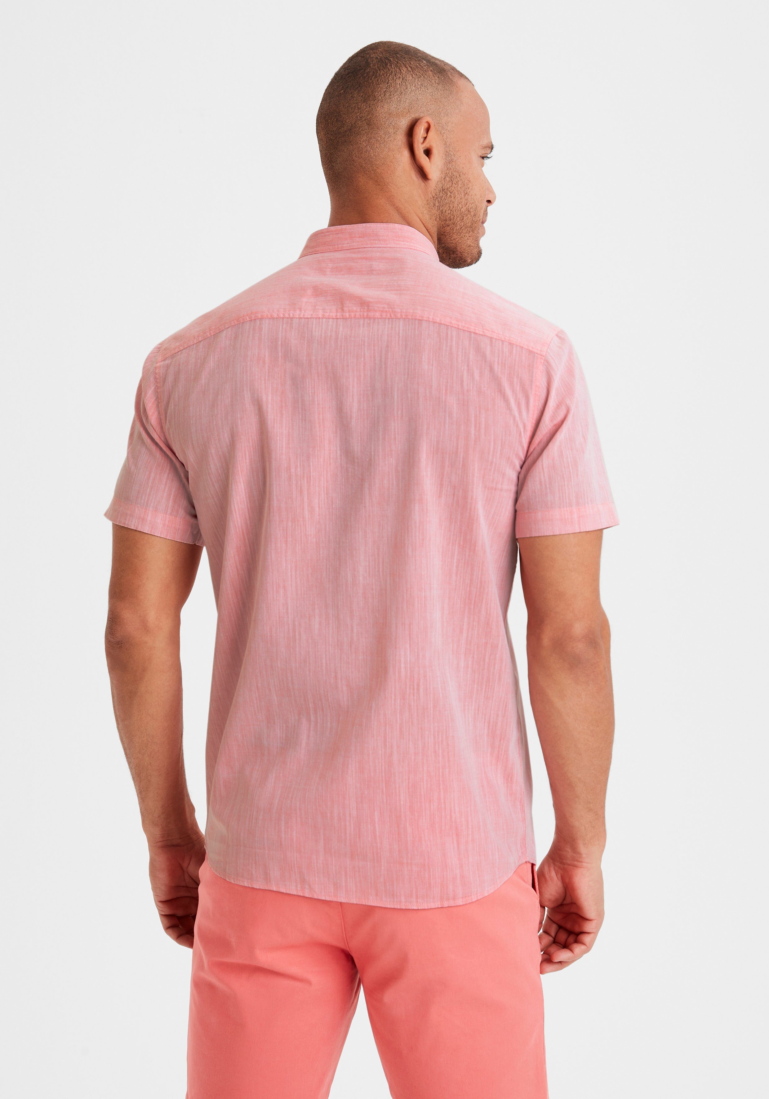 H.I.S Overhemd met korte mouwen Regular fit, knoopsluiting, met opstaande kraag Regular fit, staande kraag shirt met borstzak, 100% katoen