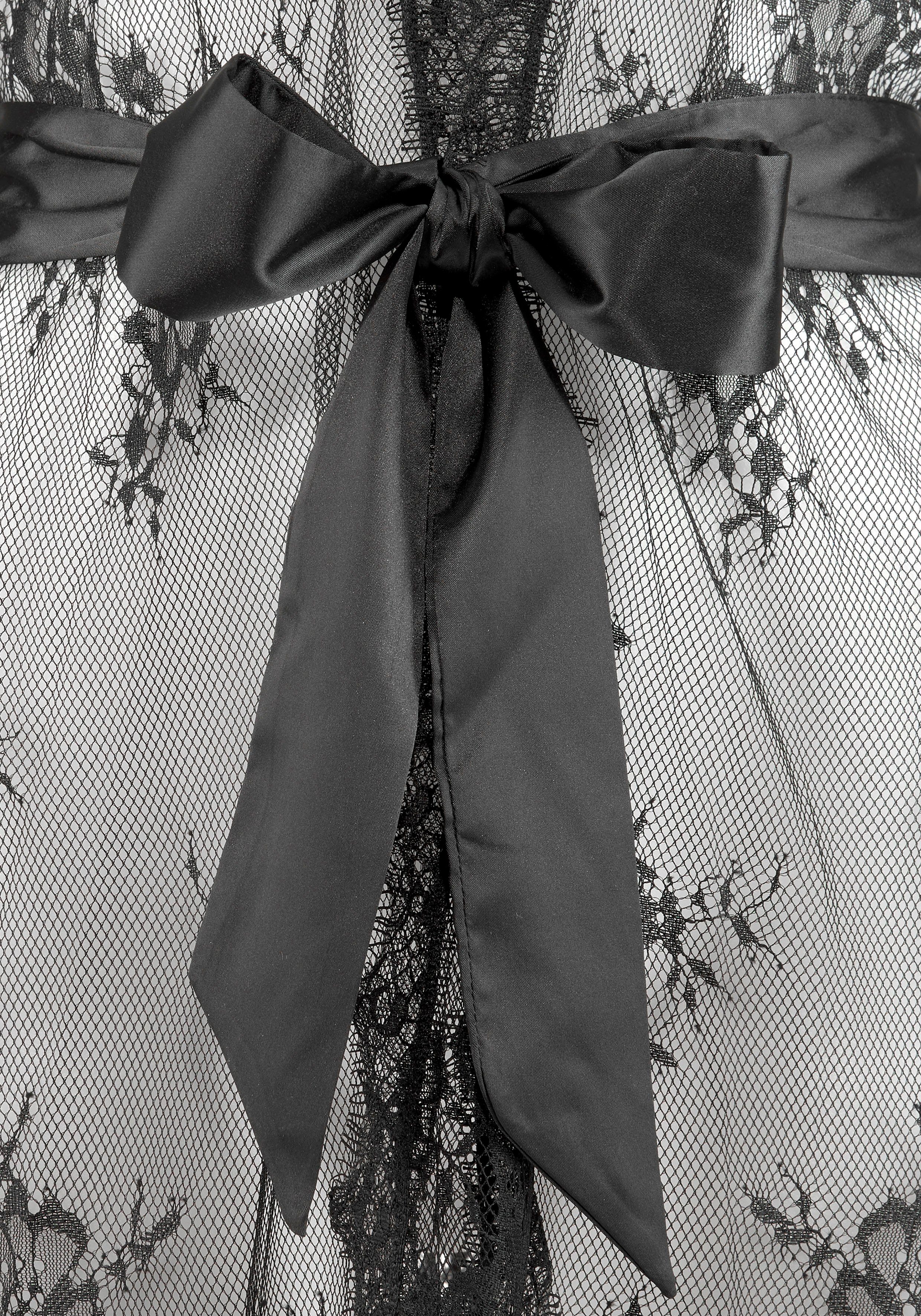 Lascana Kimono van transparante eyelash-kant, sexy lingerie, lingerie