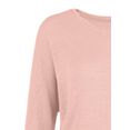 lascana shirt met 3-4-mouwen van gestructureerd materiaal roze